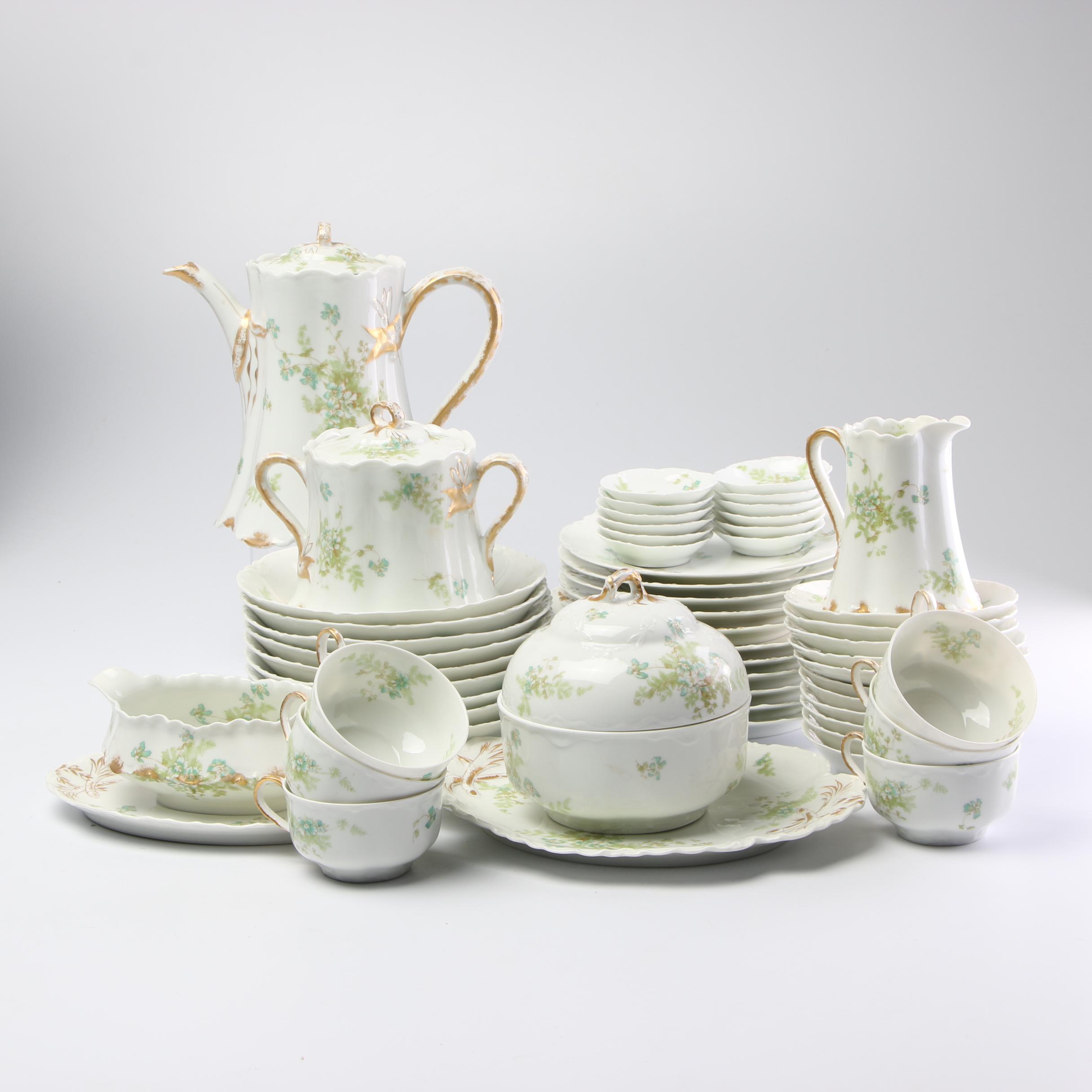 Haviland & Co. Limoges Porcelain Dinnerware, Mid-Century