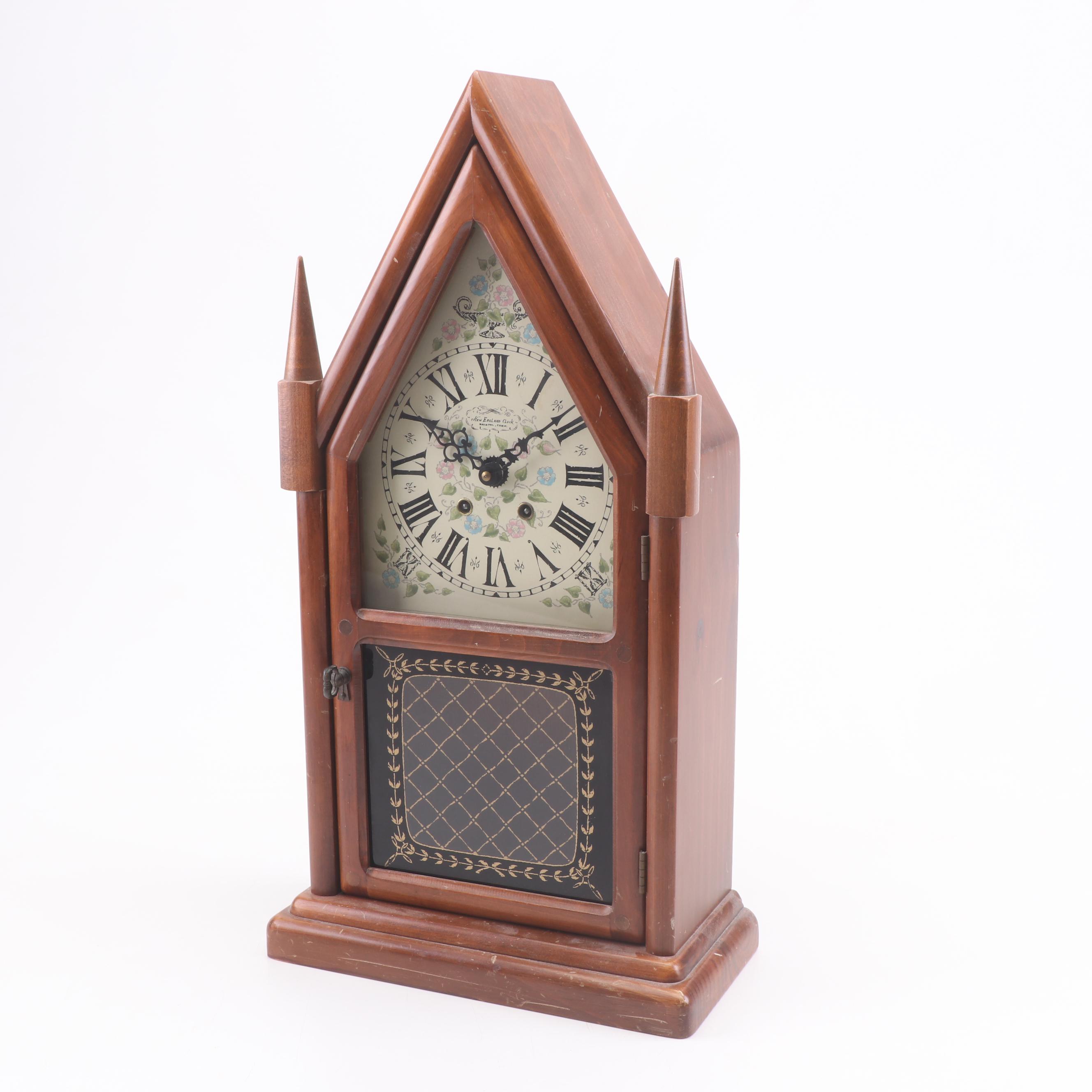 New England Clock Company Pendulum Steeple Clock