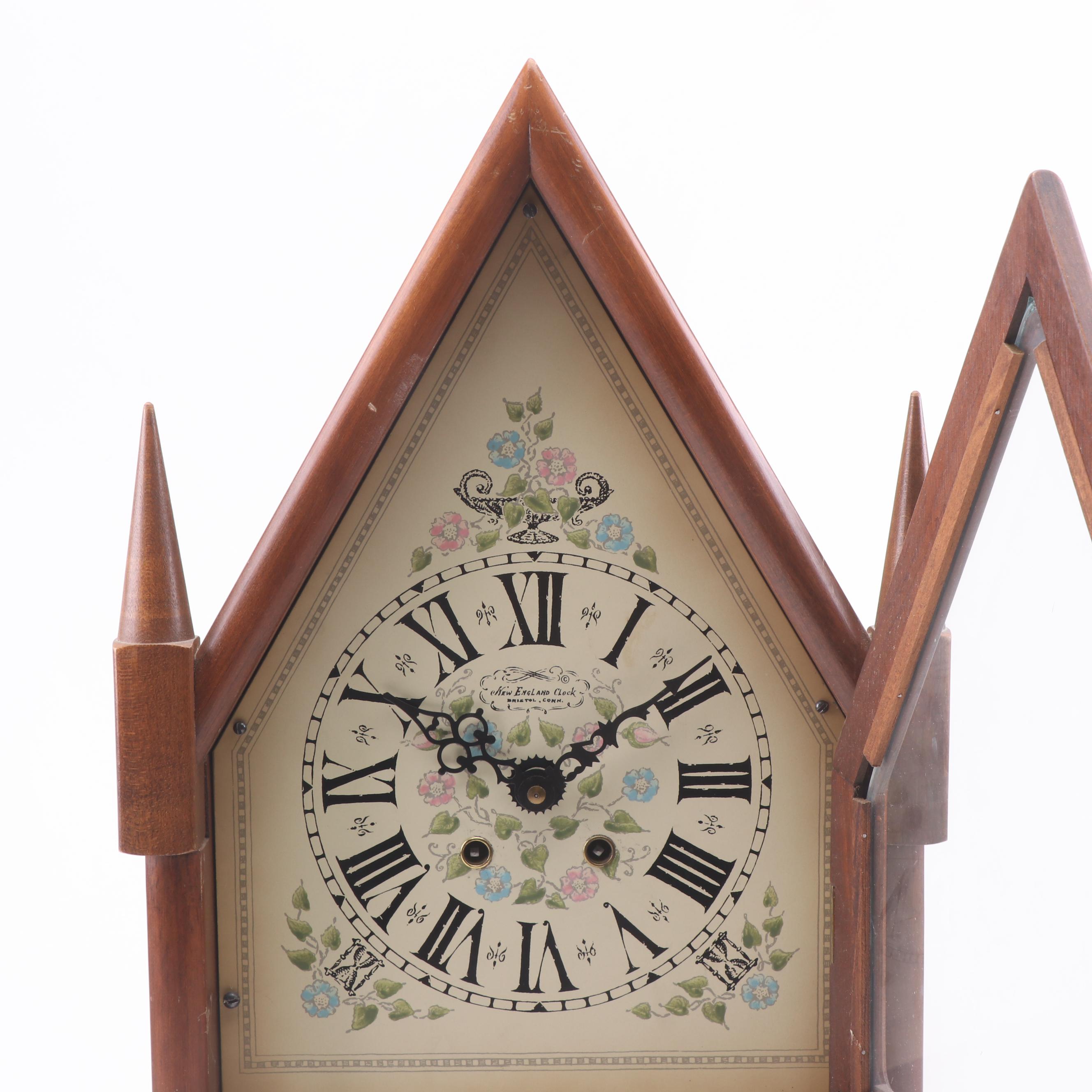 New England Clock Company Pendulum Steeple Clock