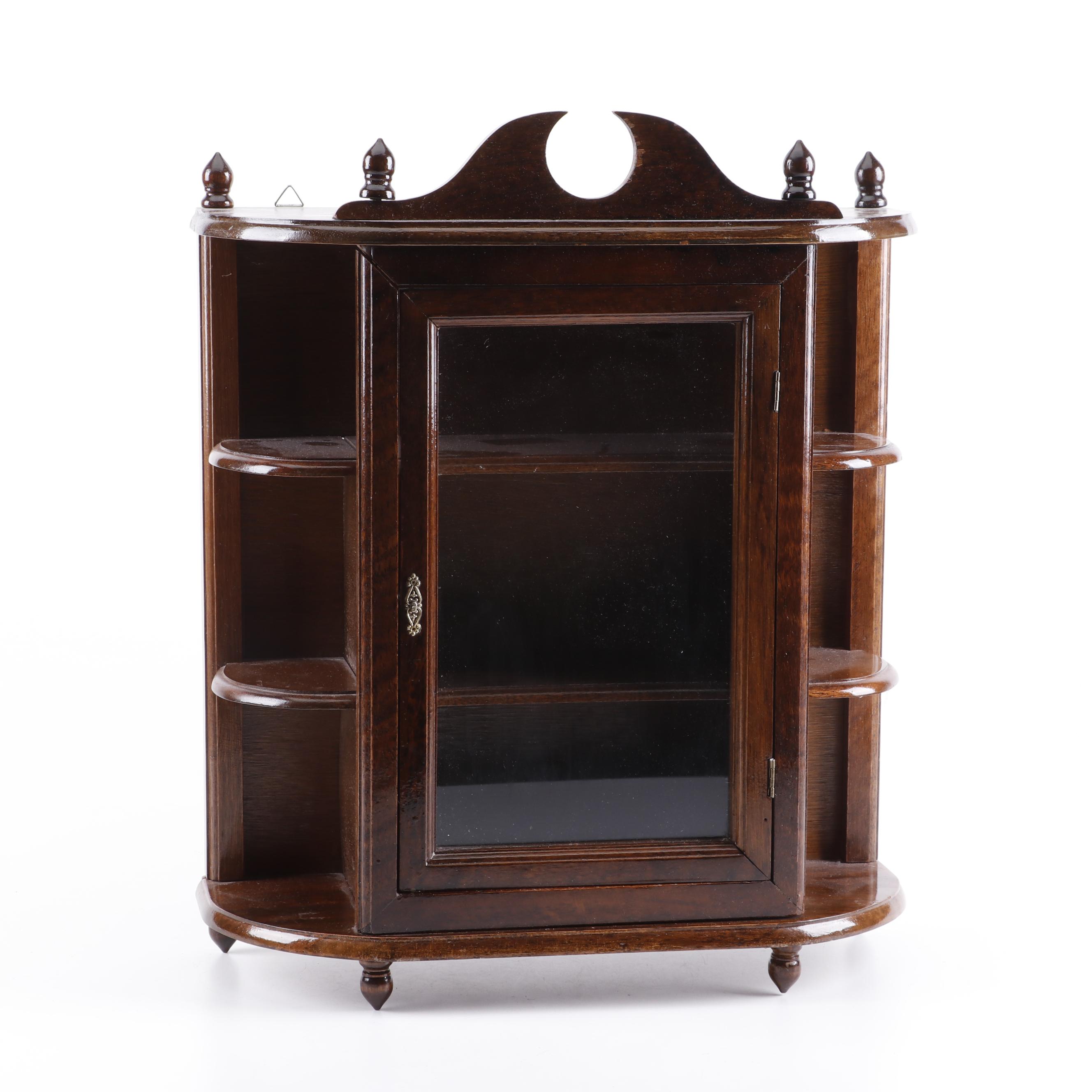 Federal Style Wooden Hanging Display Case, Mid 20th Century