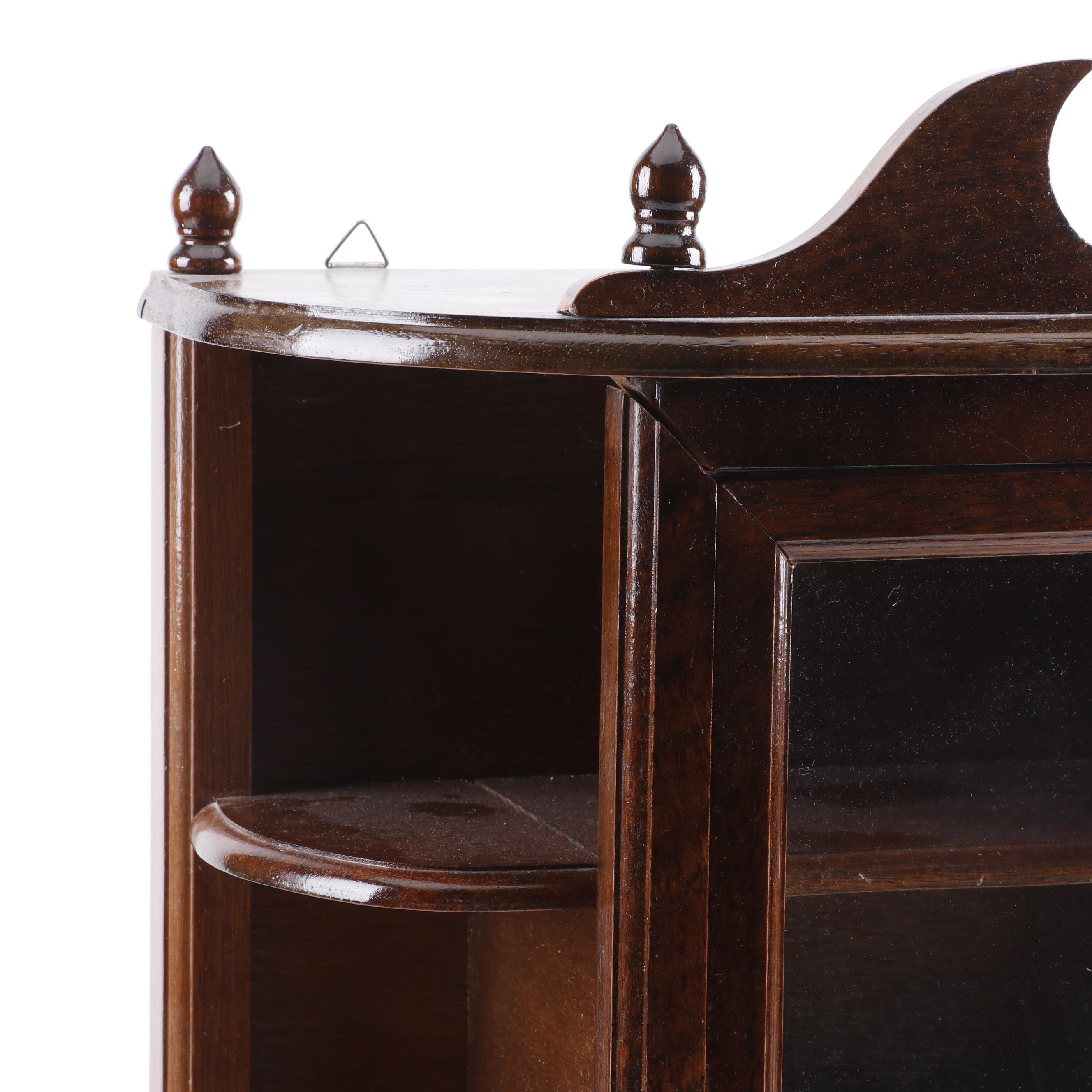 Federal Style Wooden Hanging Display Case, Mid 20th Century