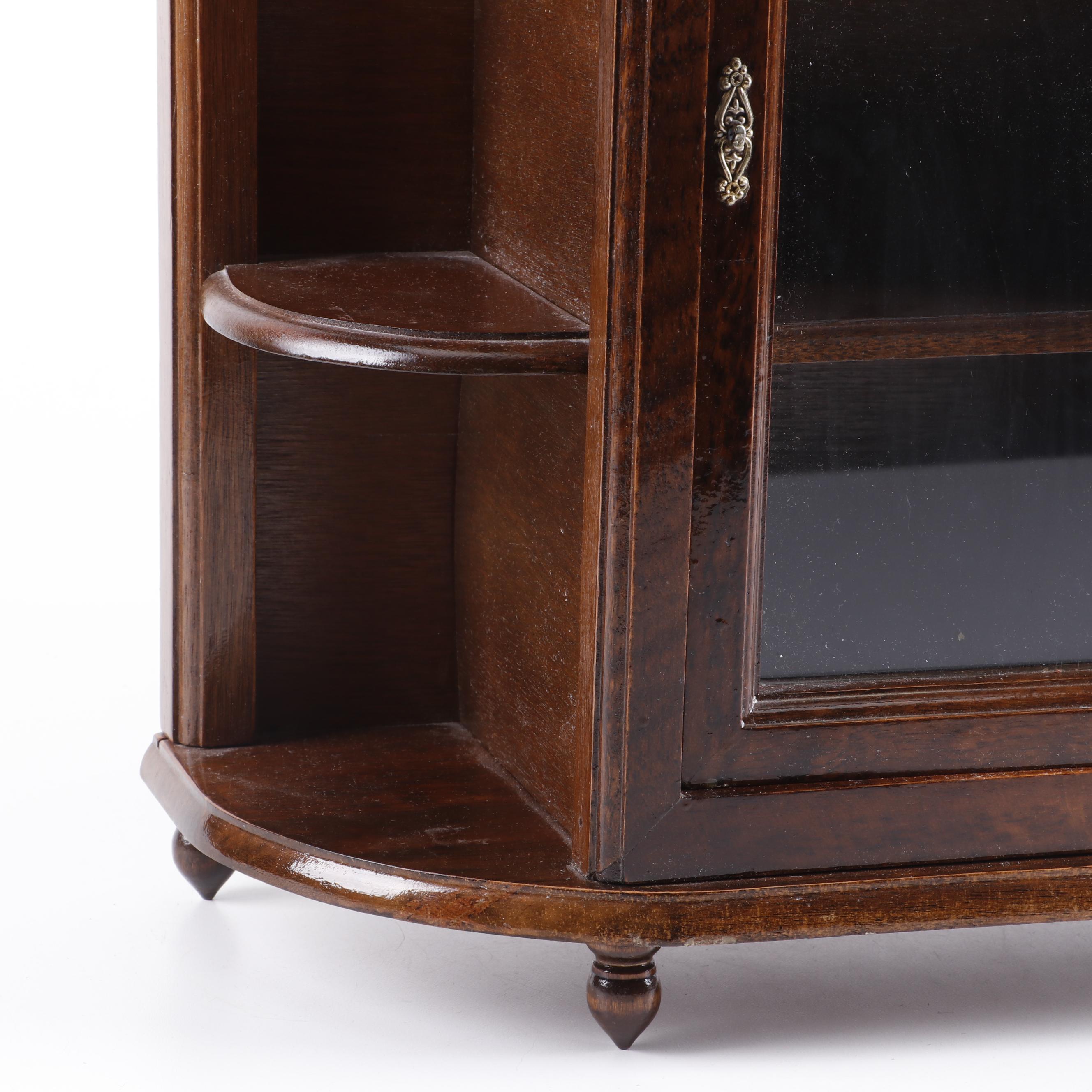 Federal Style Wooden Hanging Display Case, Mid 20th Century