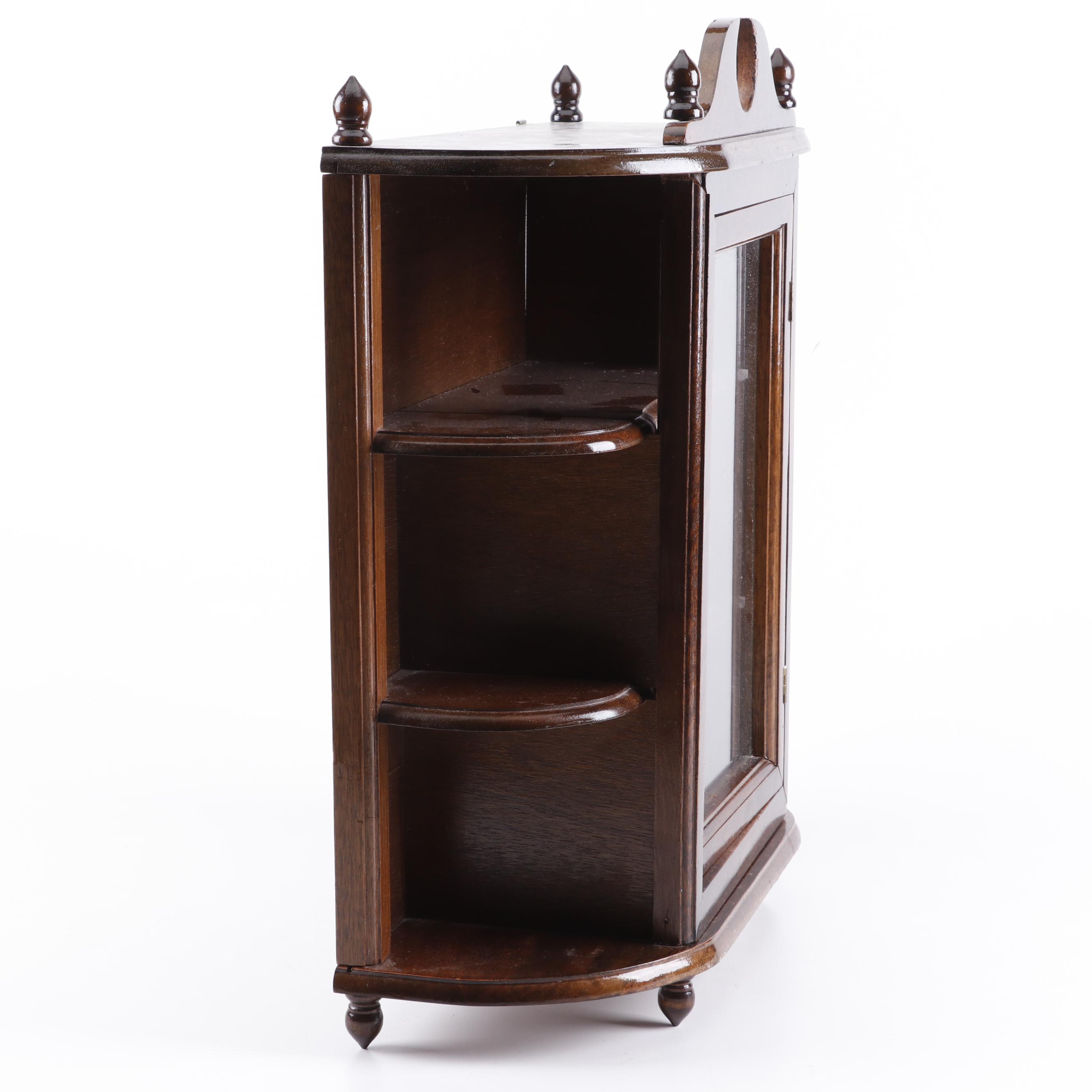 Federal Style Wooden Hanging Display Case, Mid 20th Century