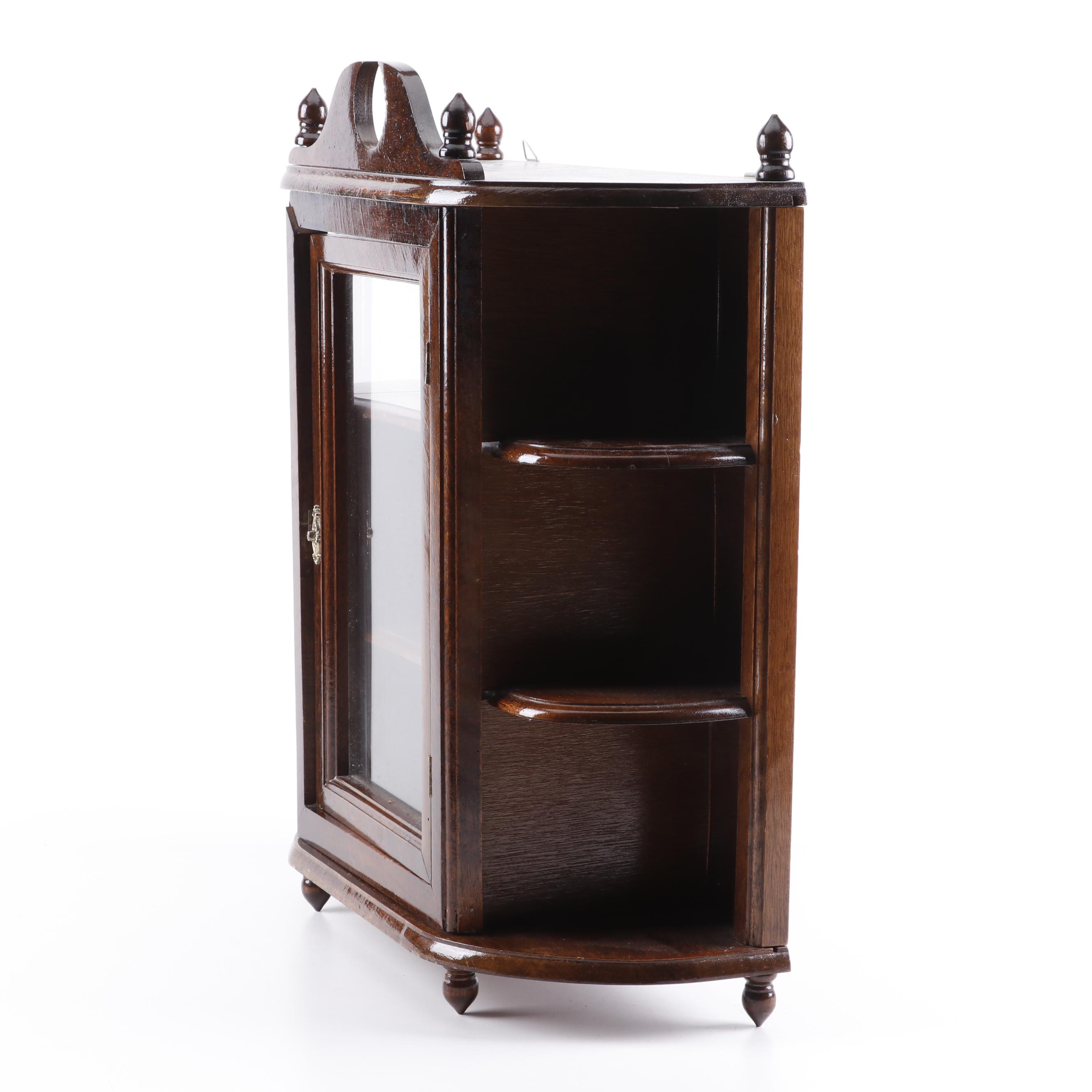 Federal Style Wooden Hanging Display Case, Mid 20th Century
