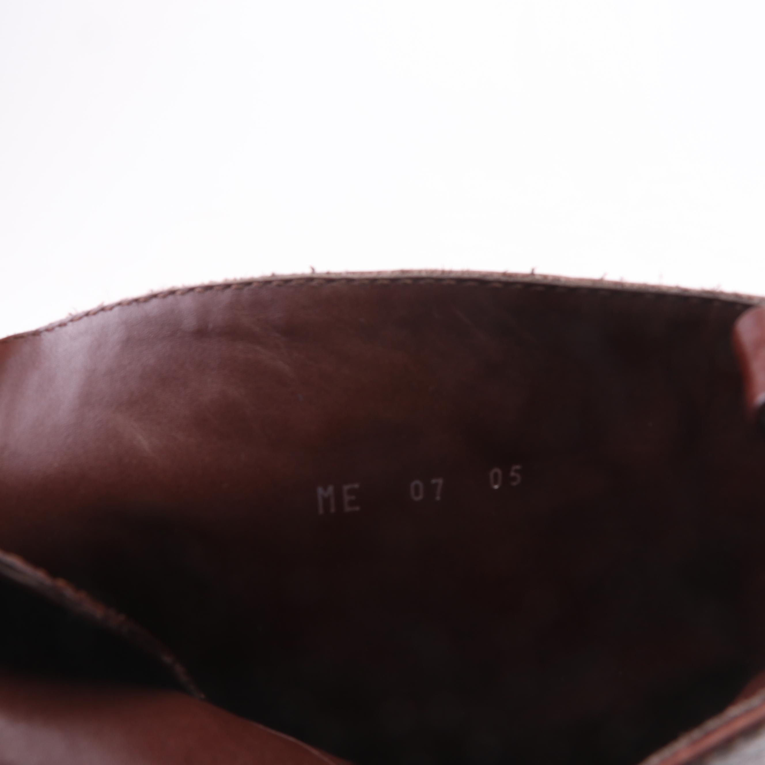 Christian Dior Brown Leather Boots with Embroidered Floral and Butterfly Motif