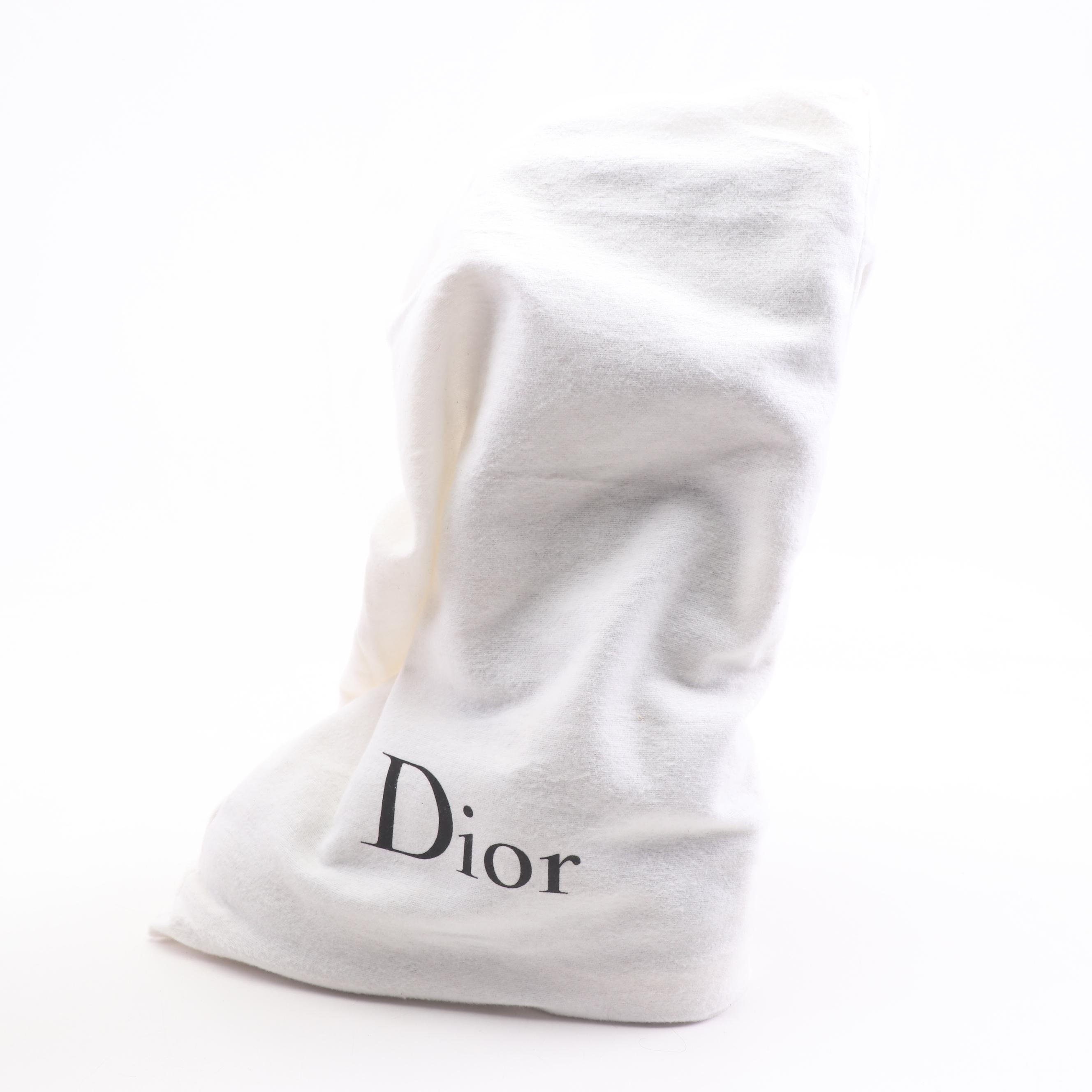 Christian Dior Brown Leather Boots with Embroidered Floral and Butterfly Motif