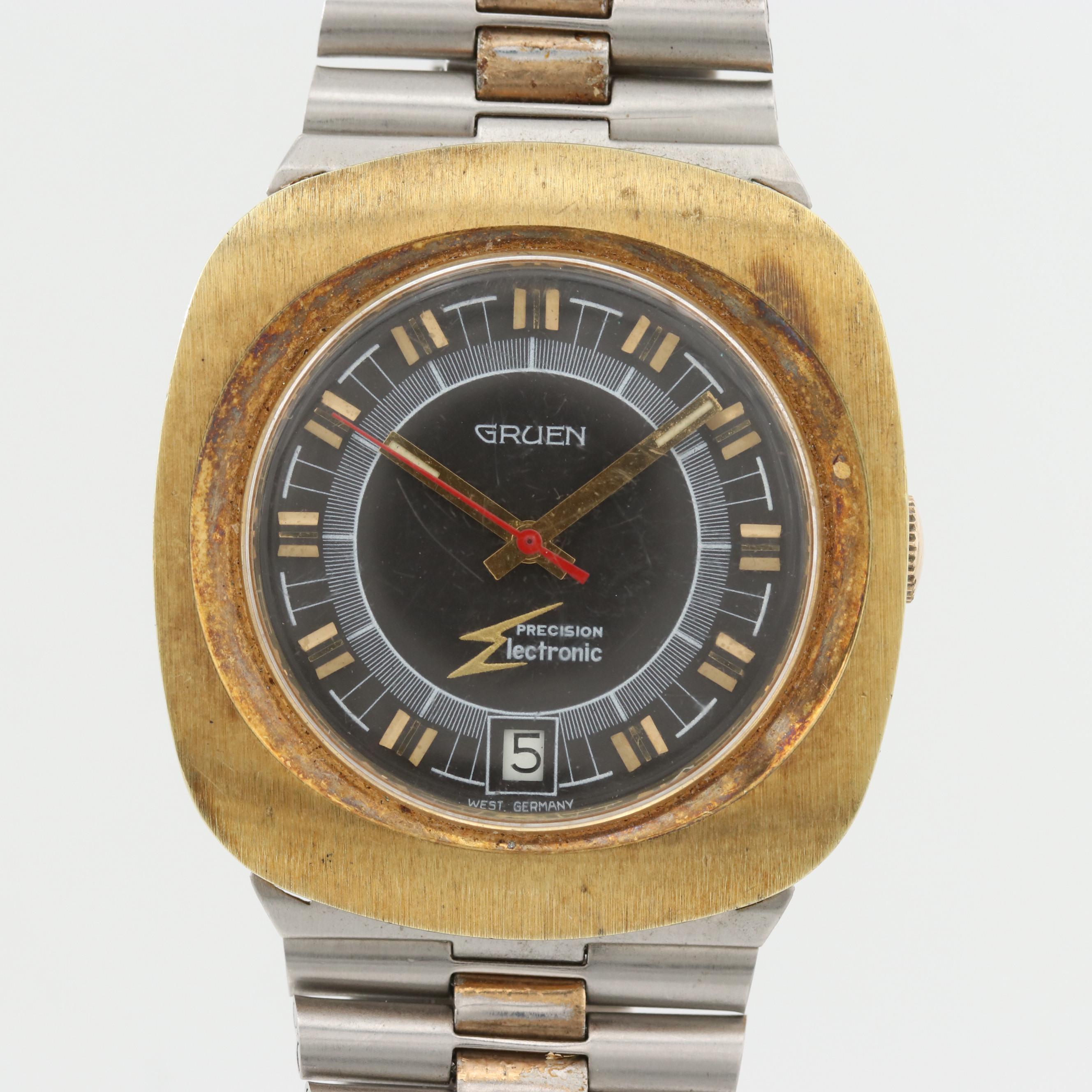 Gruen Electronic Watch Watch With Date Window