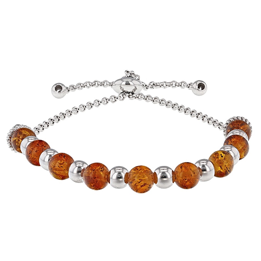 Sterling Silver Amber Bracelet