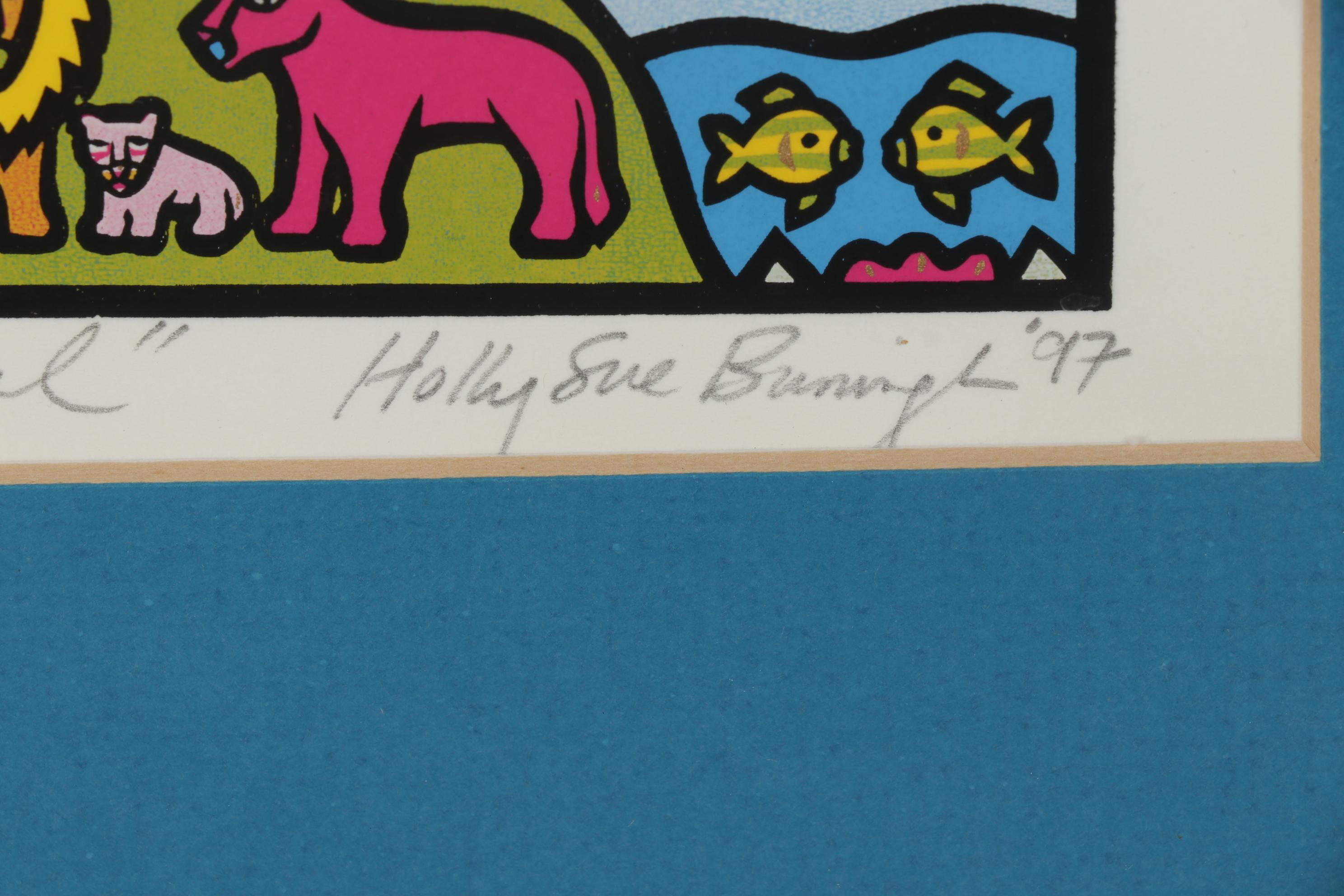 Holly Sue Buningh Serigraphs "Noah's Ark", "Noah's Journey" and "Noah's Arrival"