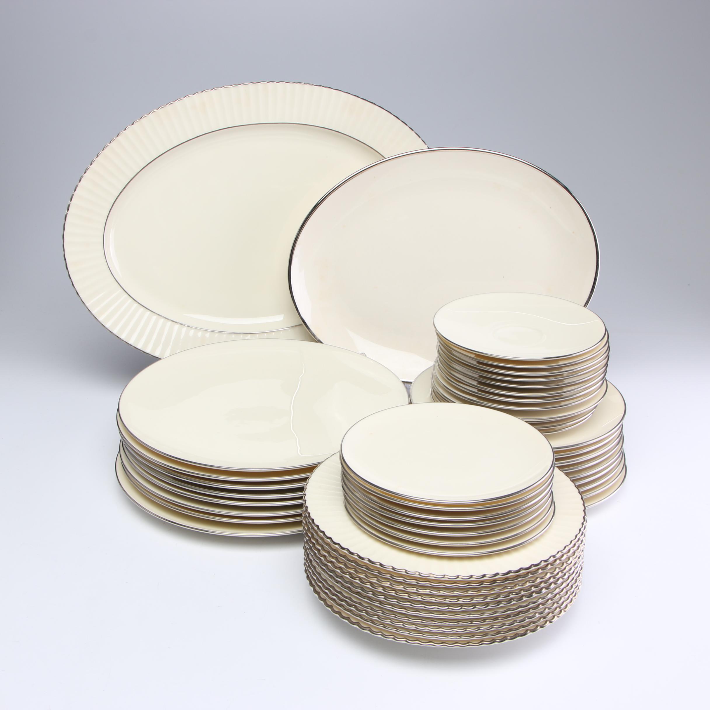 Lenox Porcelain "Olympia PL" and Other Dinnerware, Late 20th Century