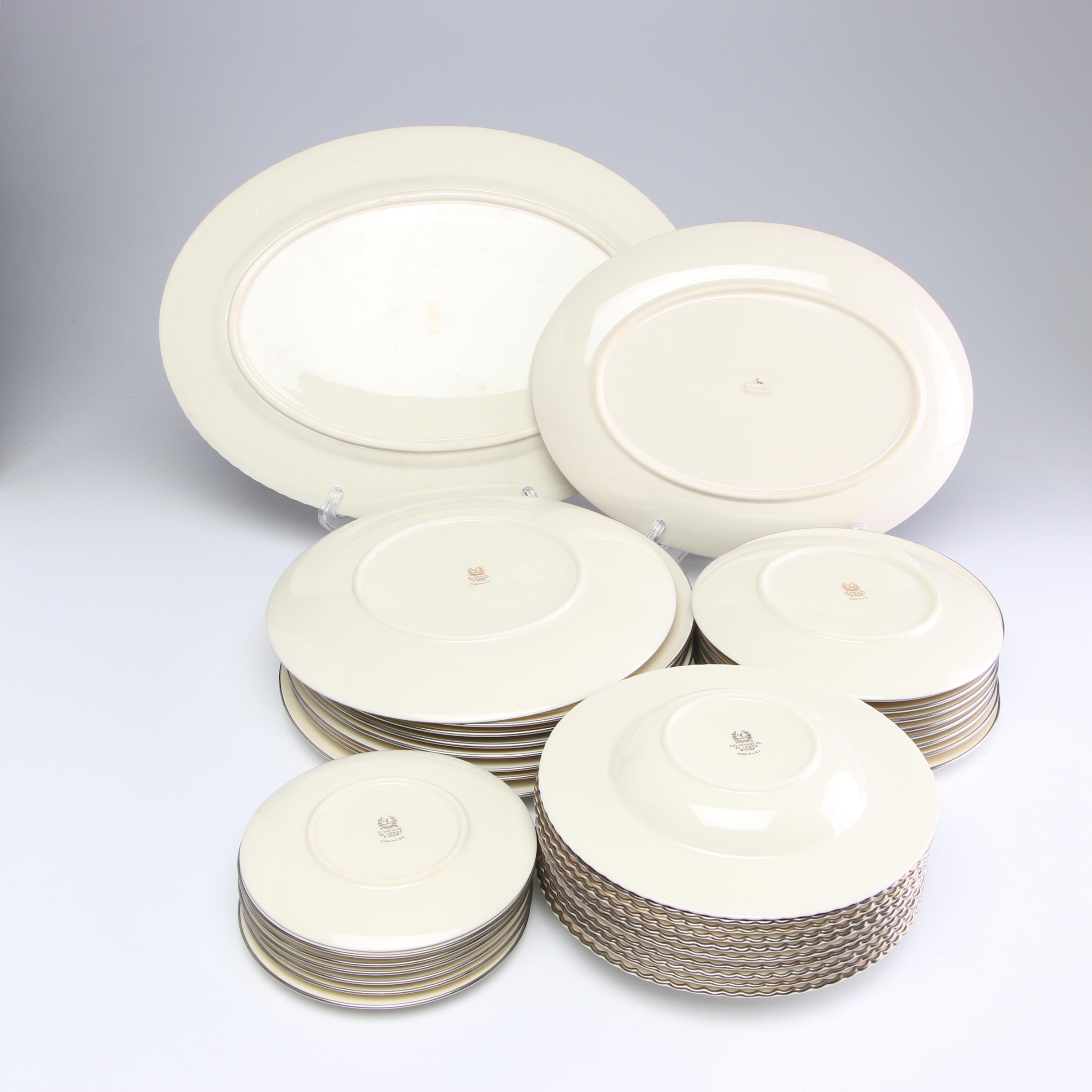 Lenox Porcelain "Olympia PL" and Other Dinnerware, Late 20th Century