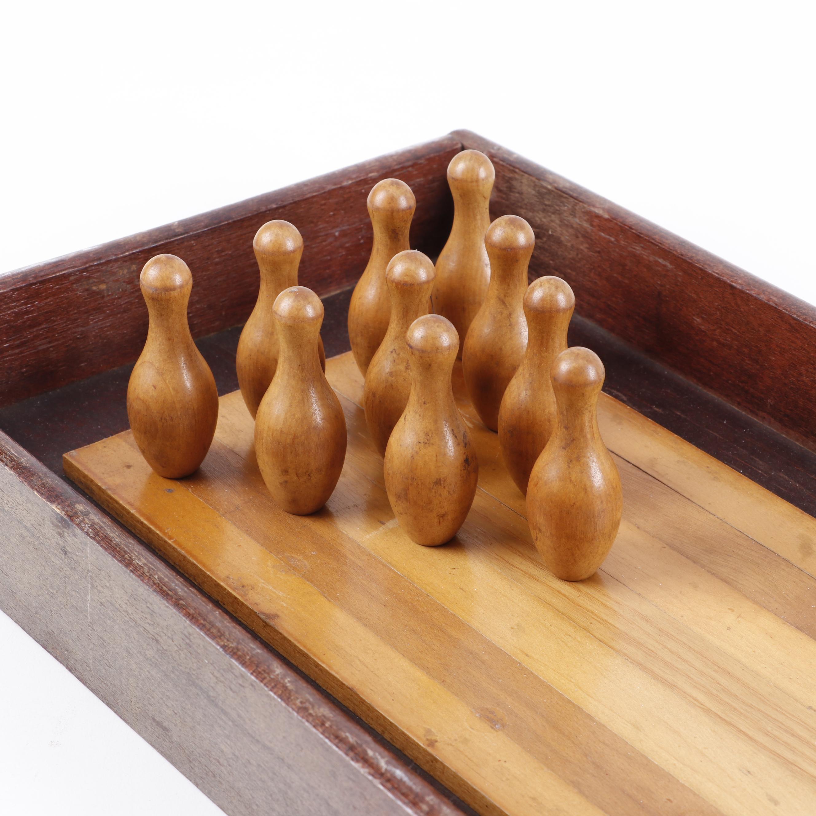 Mason Wooden Toy Bowling Set, Late 19th Century