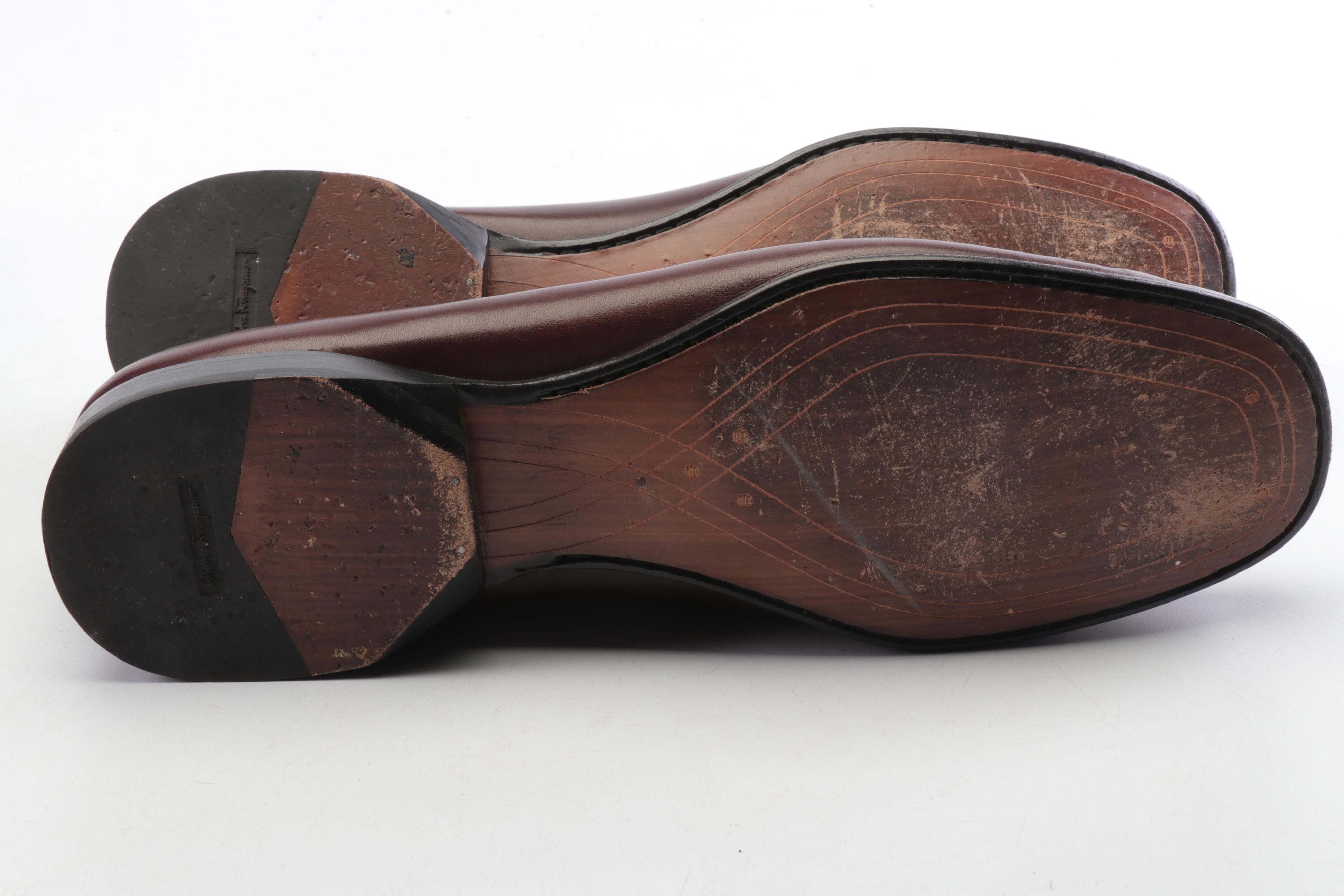 Men's Prada and Salvatore Ferragamo Leather Shoes