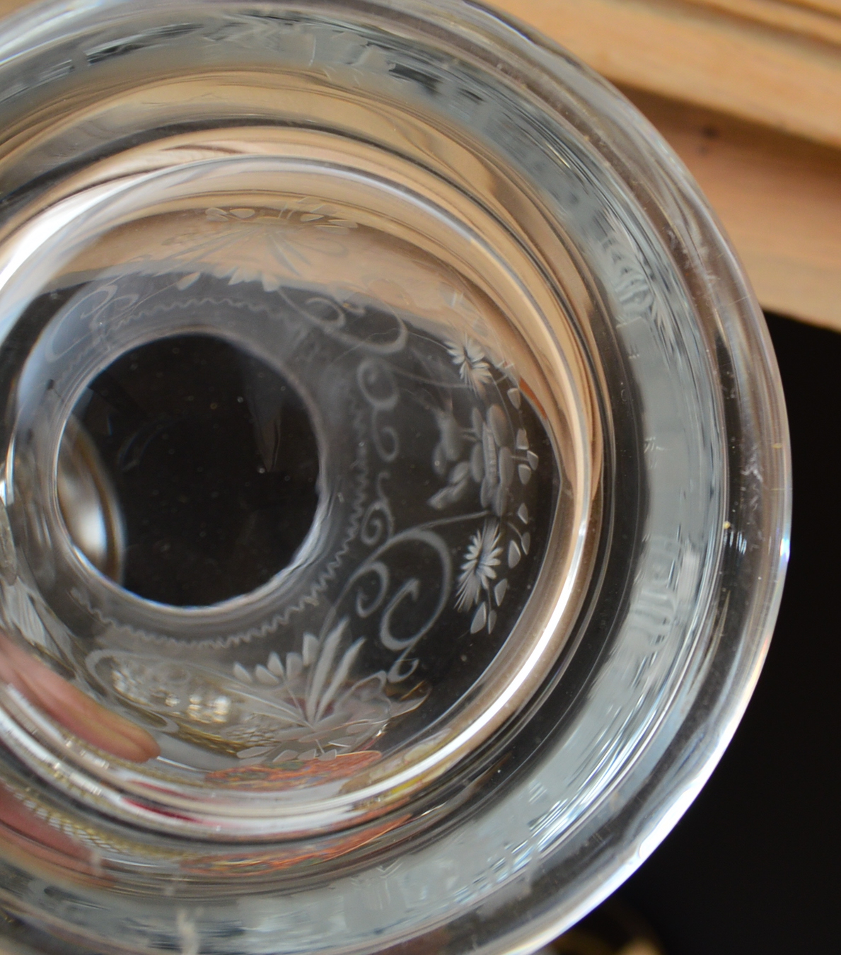 Serveware w/ Decanters, Waterford "Marquis" Stainless Tray, Erbo Etched Stein