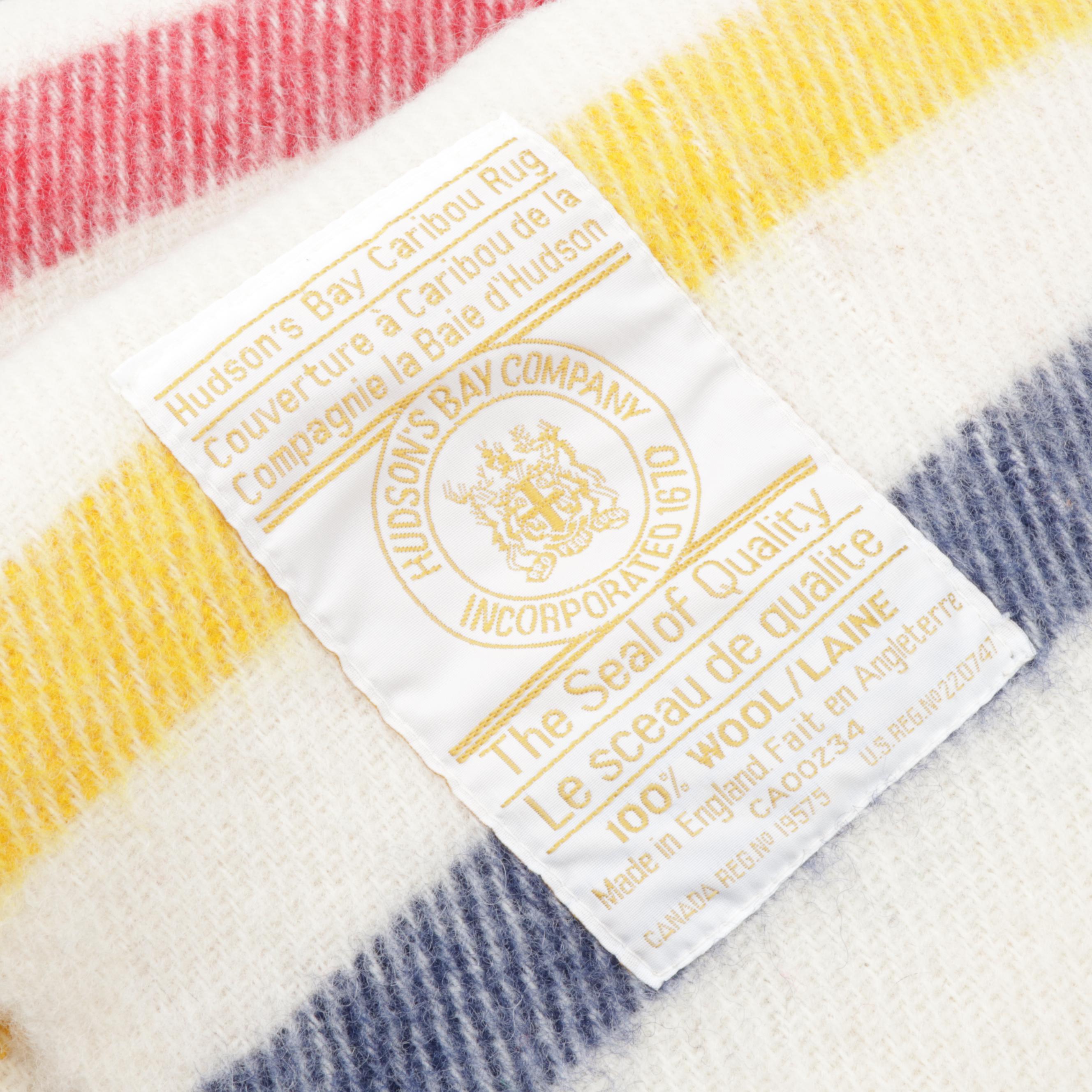 Hudson's Bay Caribou Wool Point Throw Blanket, Vintage