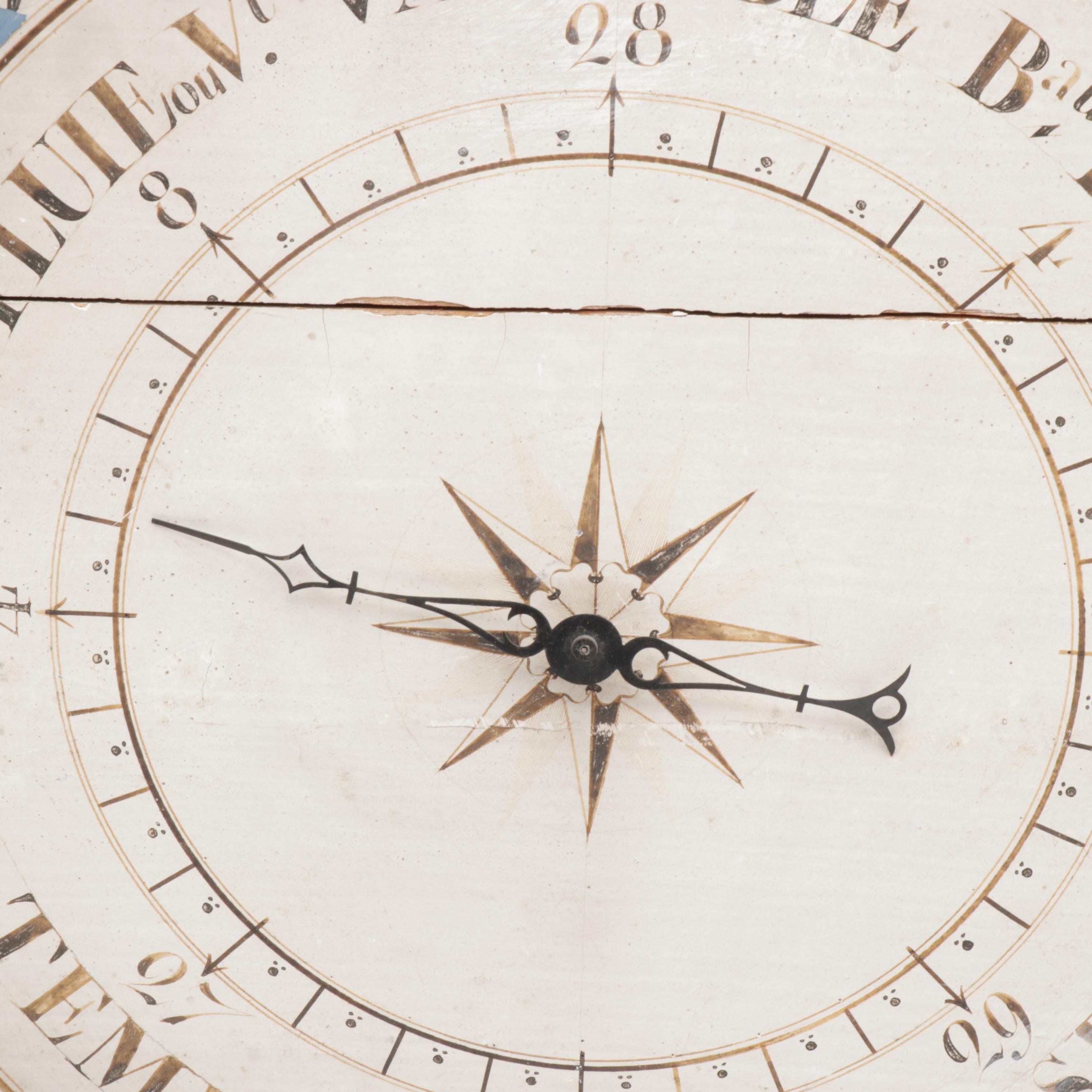 Antique French Barometer Wall Hanging