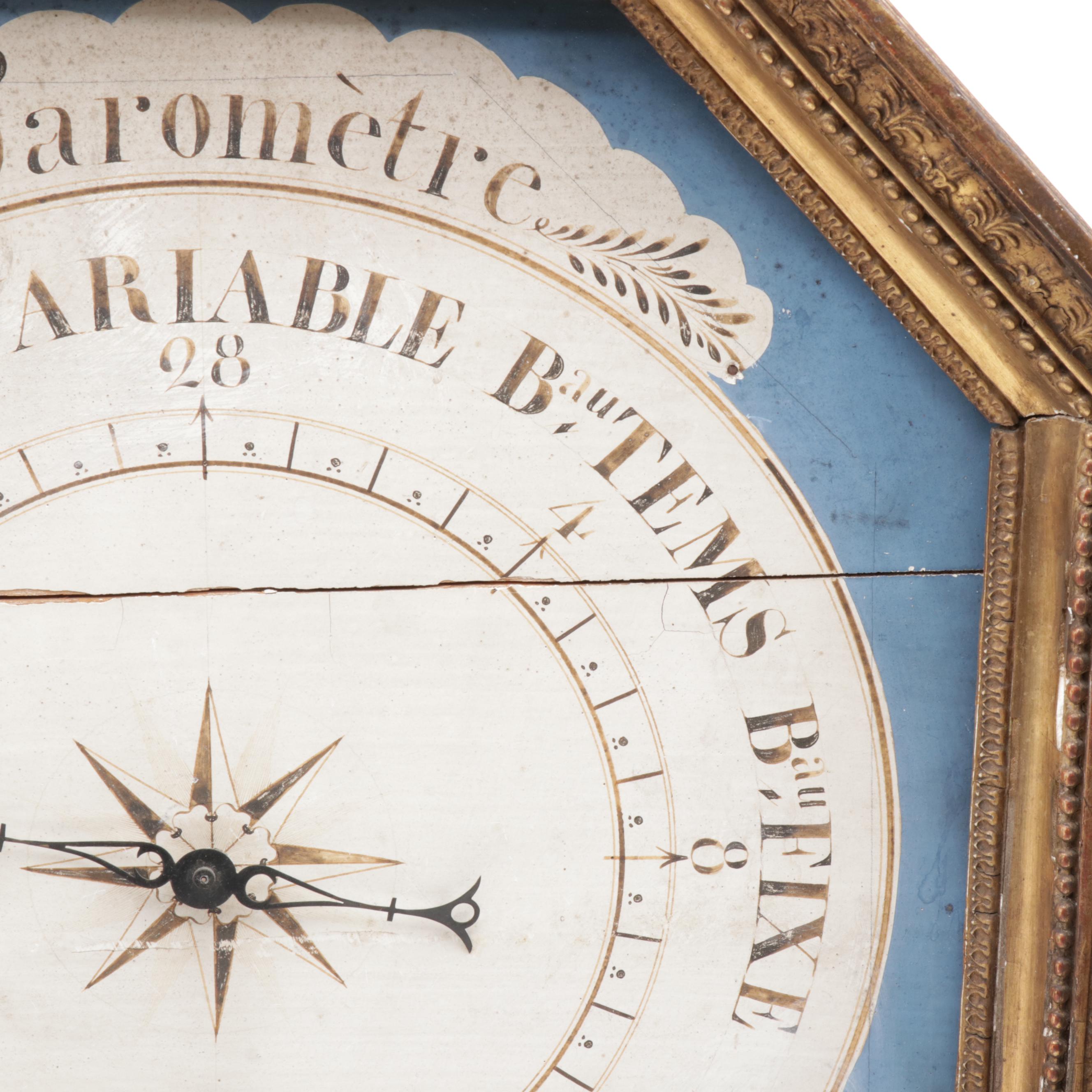 Antique French Barometer Wall Hanging