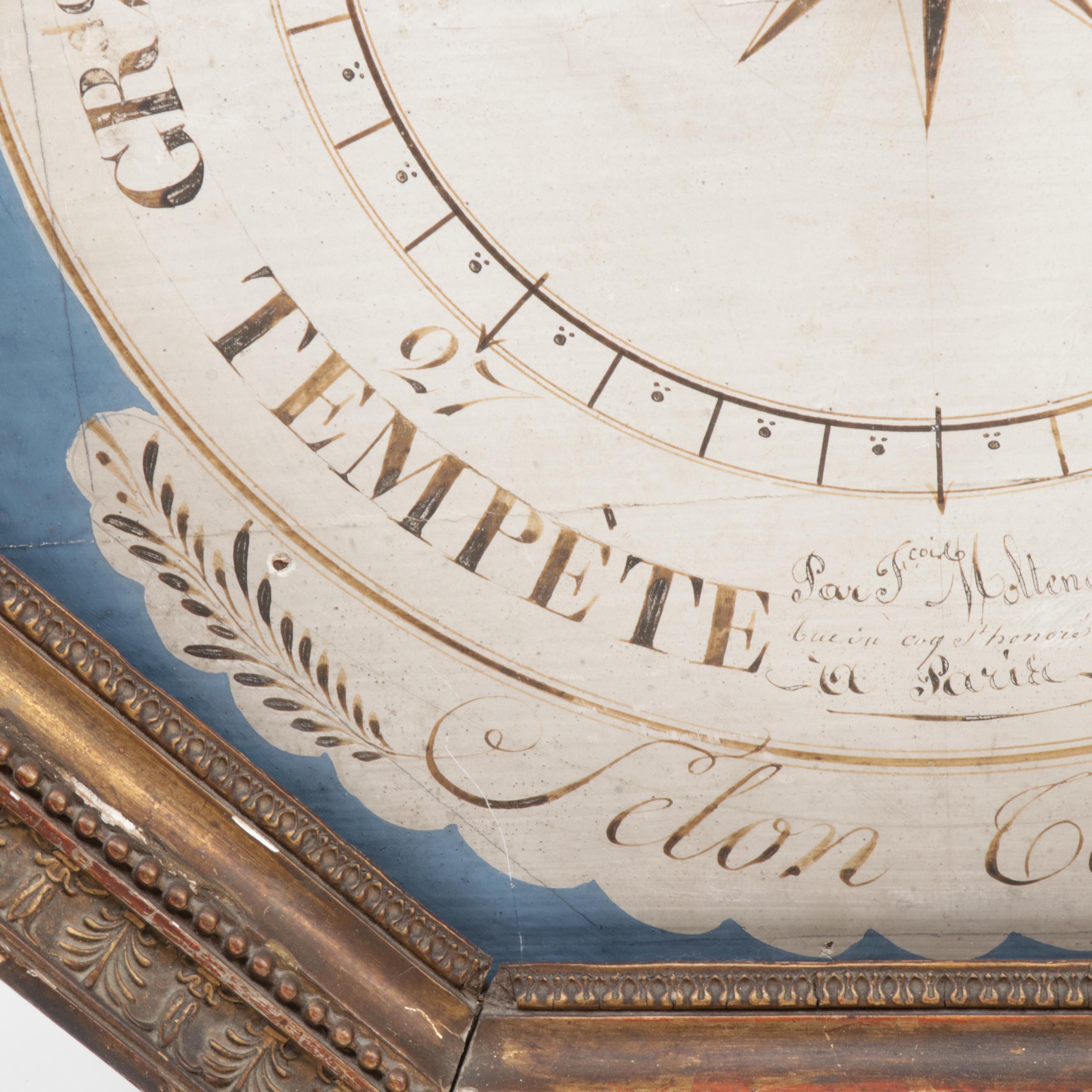 Antique French Barometer Wall Hanging