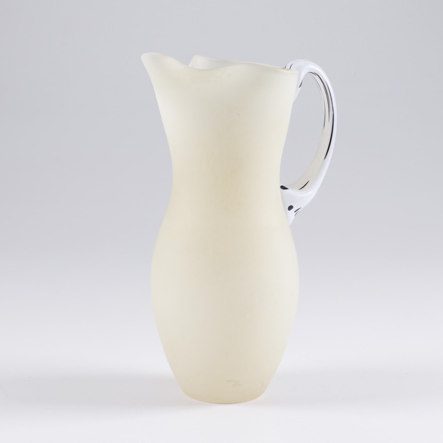 Gunnel Sahlin Kosta Boda Art Glass Pitcher