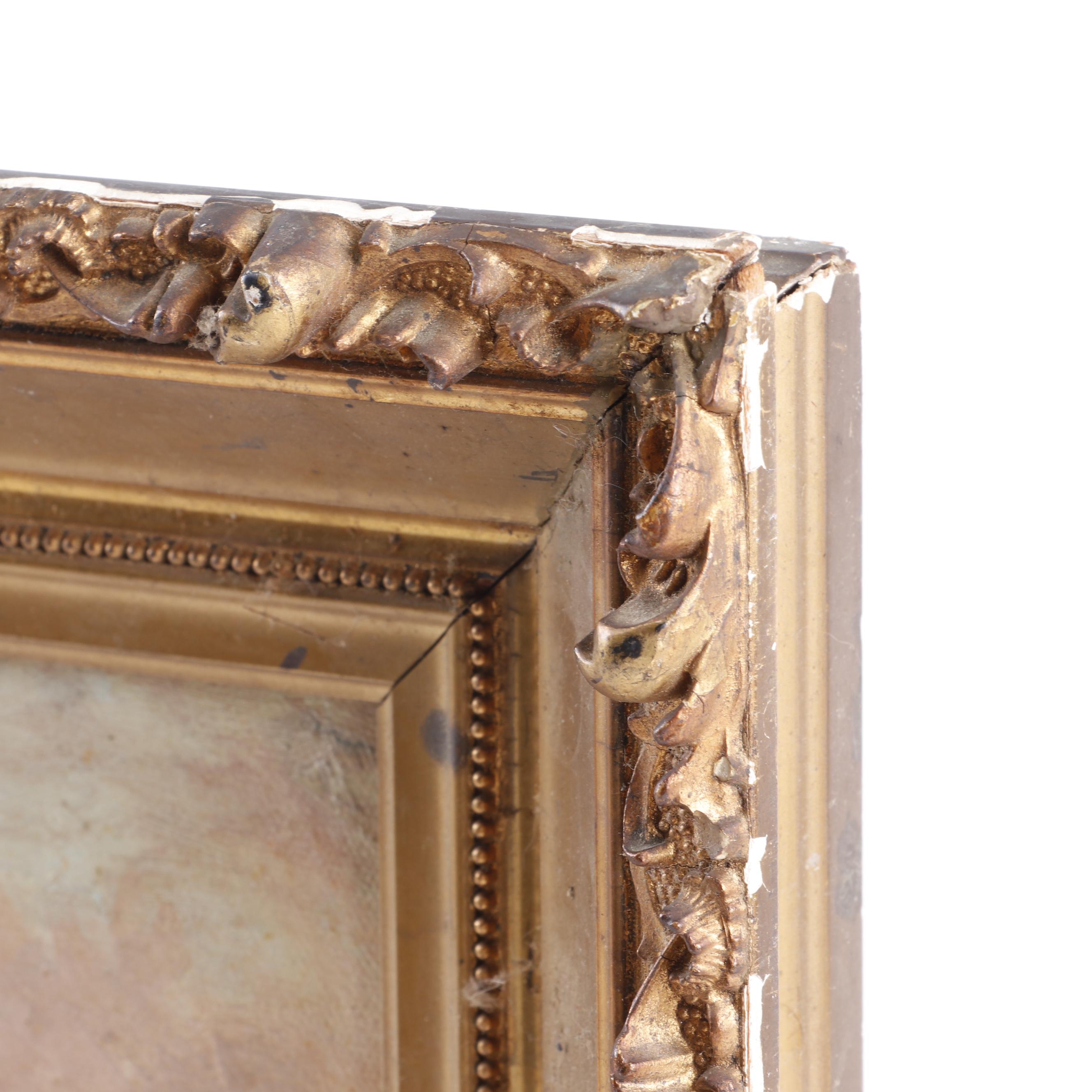 J. A. Maxfield Coastal Landscape Oil Painting, Late 19th Century