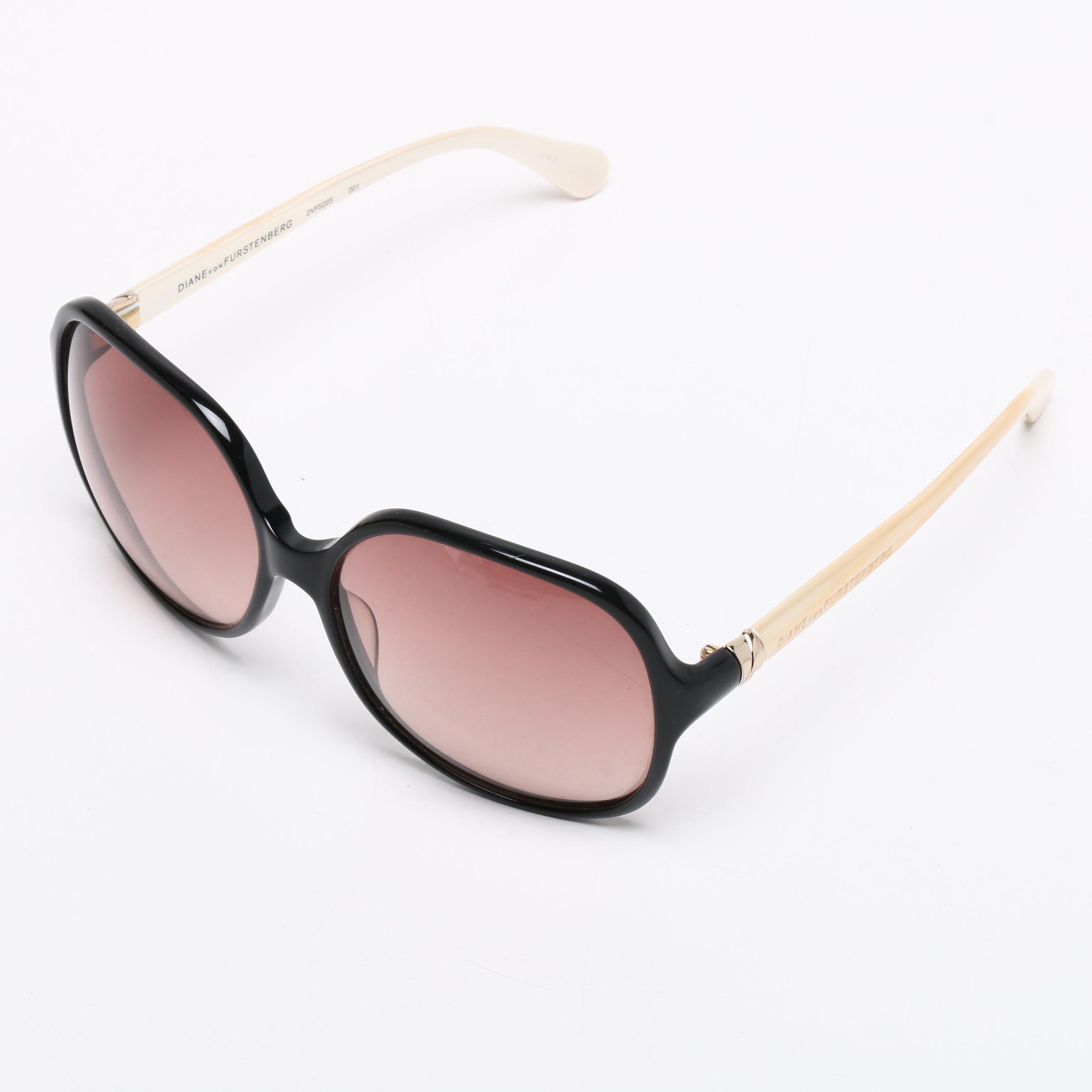 Prada and Diane von Furstenburg Butterfly Style Sunglasses with Prada Case