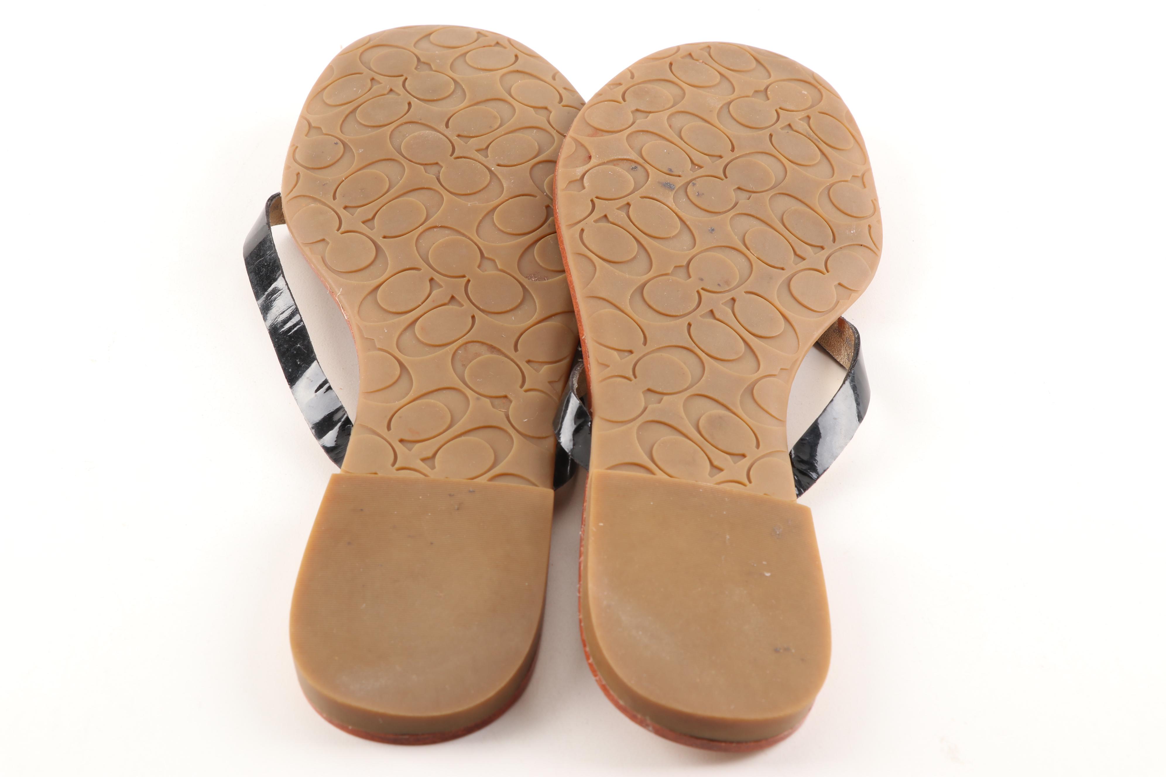 Tory Burch and Coach Thong Sandals
