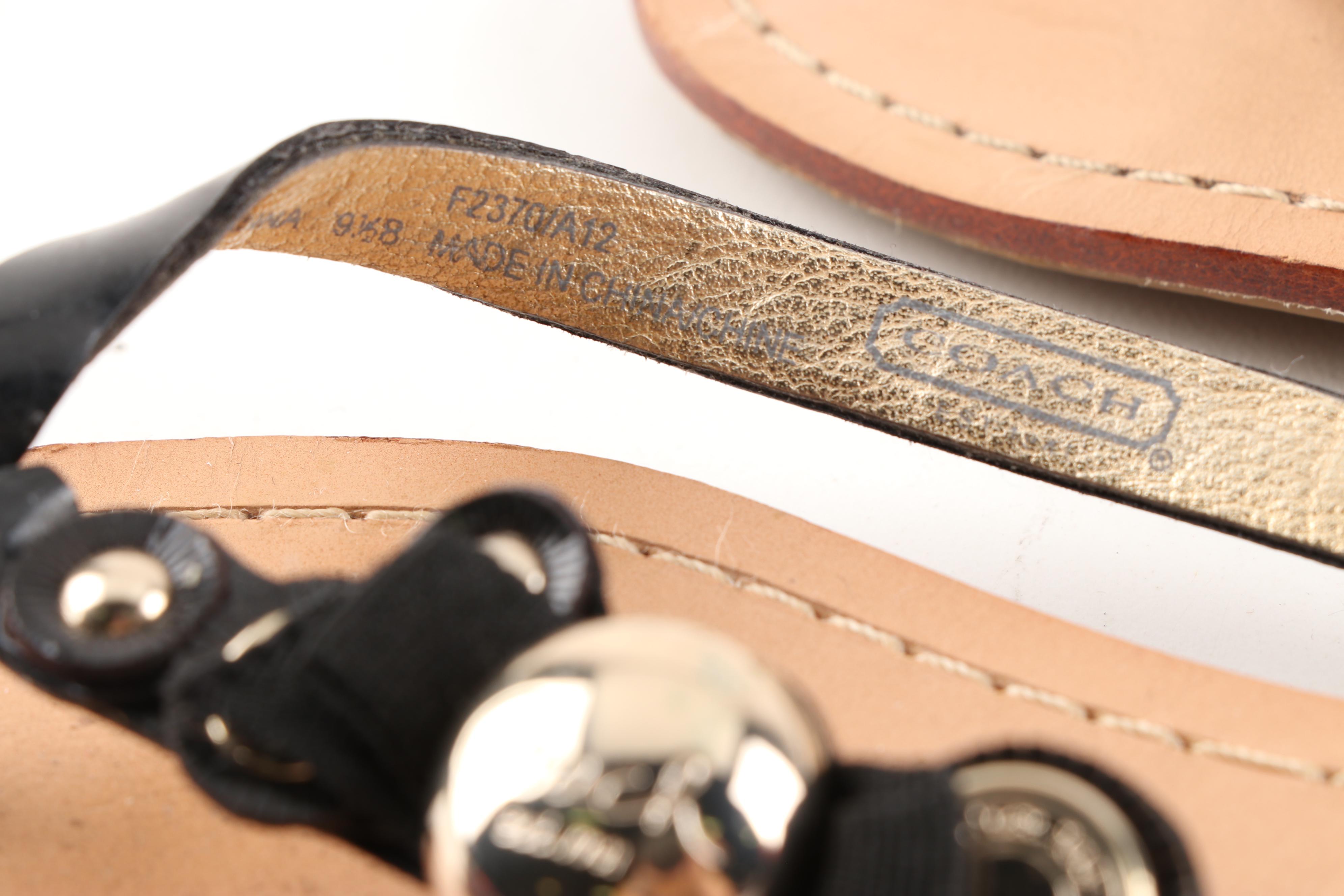 Tory Burch and Coach Thong Sandals