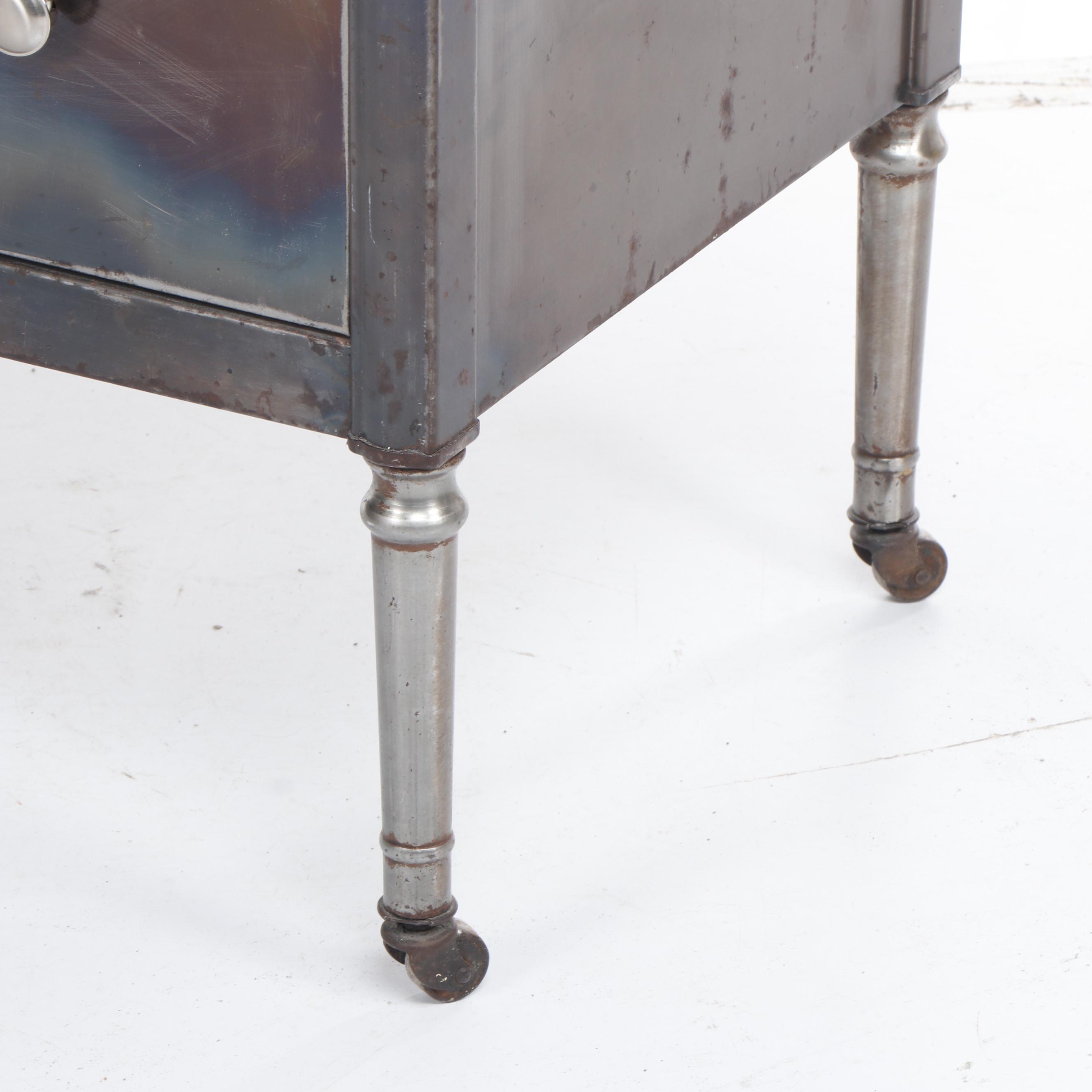 Simmons Furniture Company "Sheraton" Brushed Steel Vanity, Circa 1930