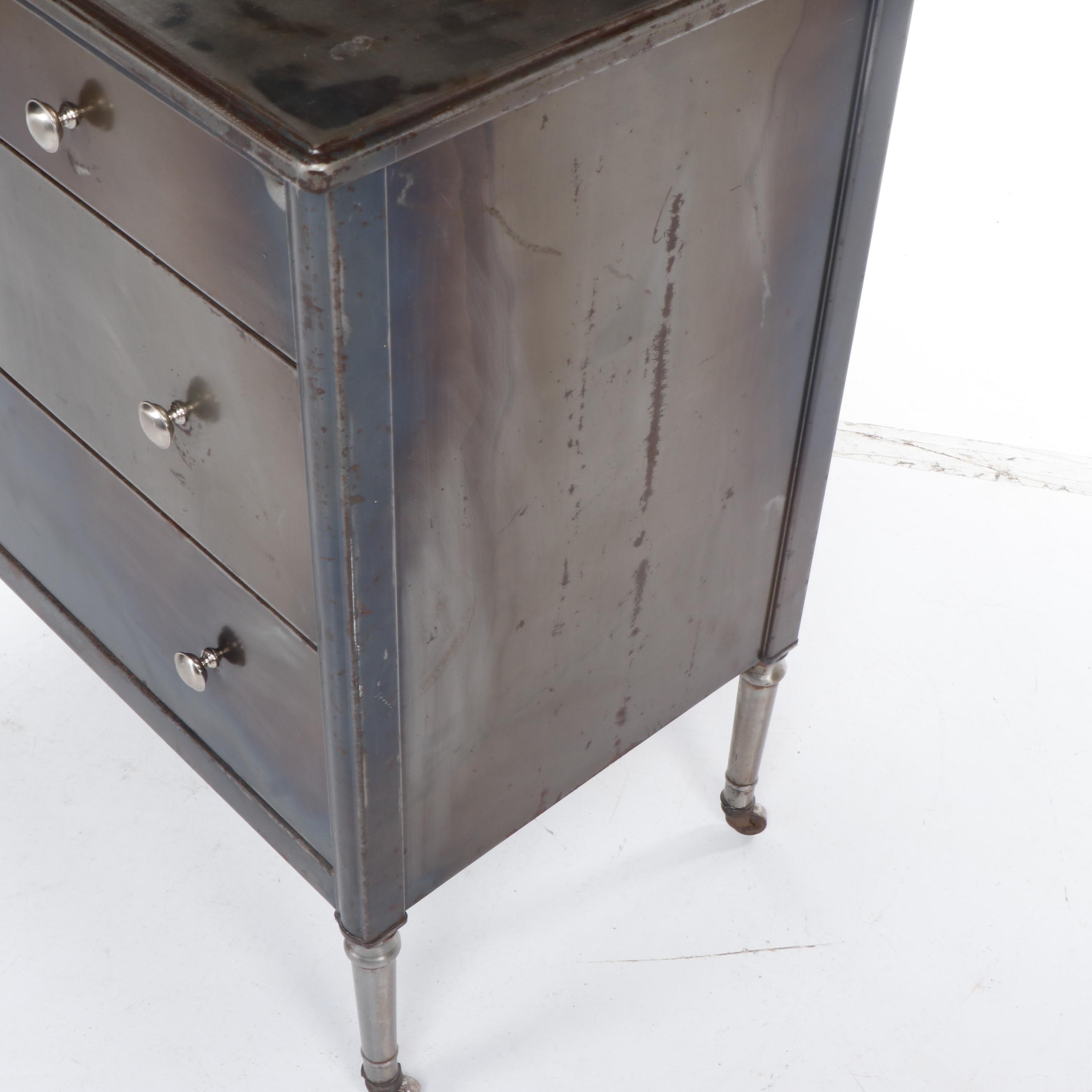 Simmons Furniture Company "Sheraton" Brushed Steel Vanity, Circa 1930