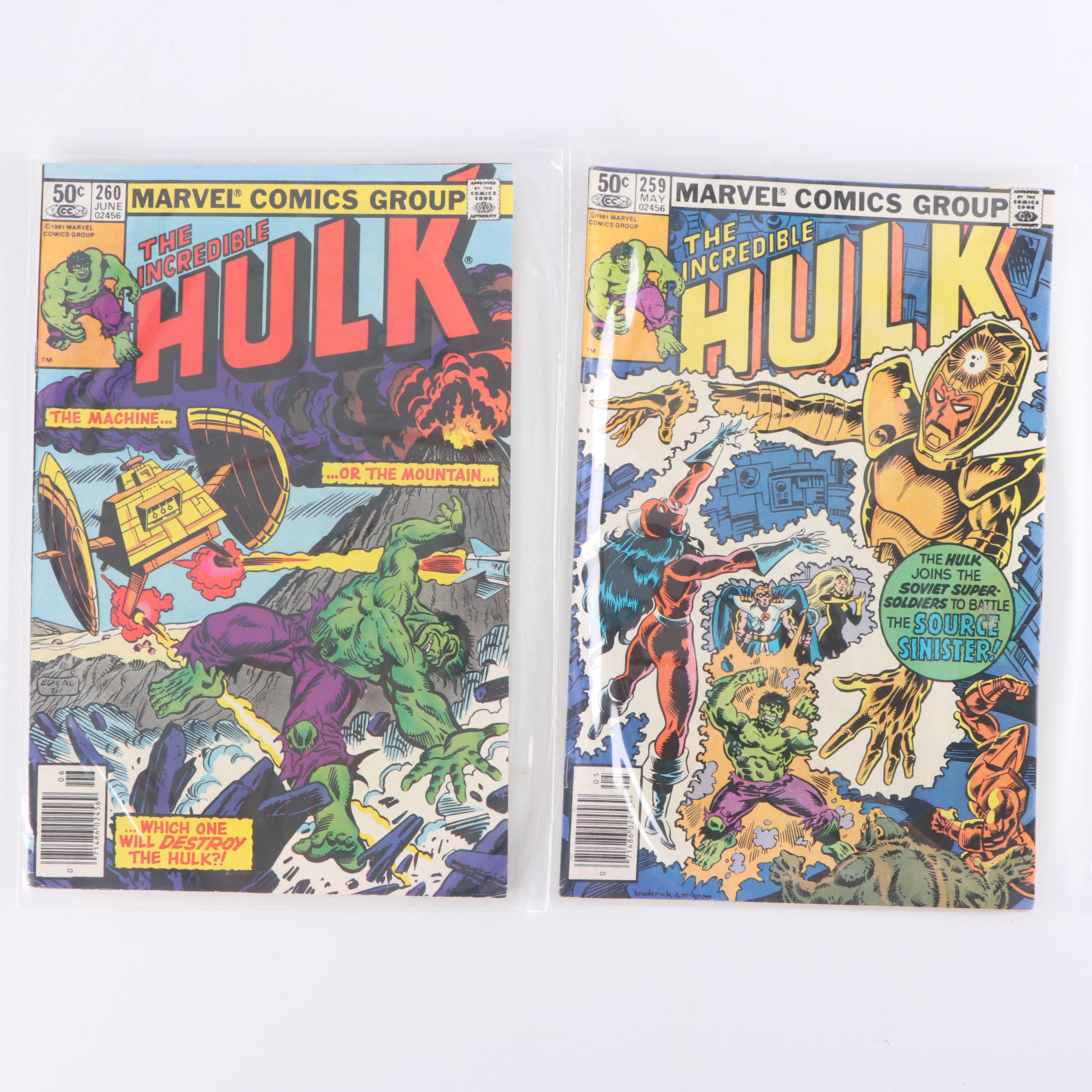 Bronze Age "The Incredible Hulk" Comics including "Hulk vs. Thor"