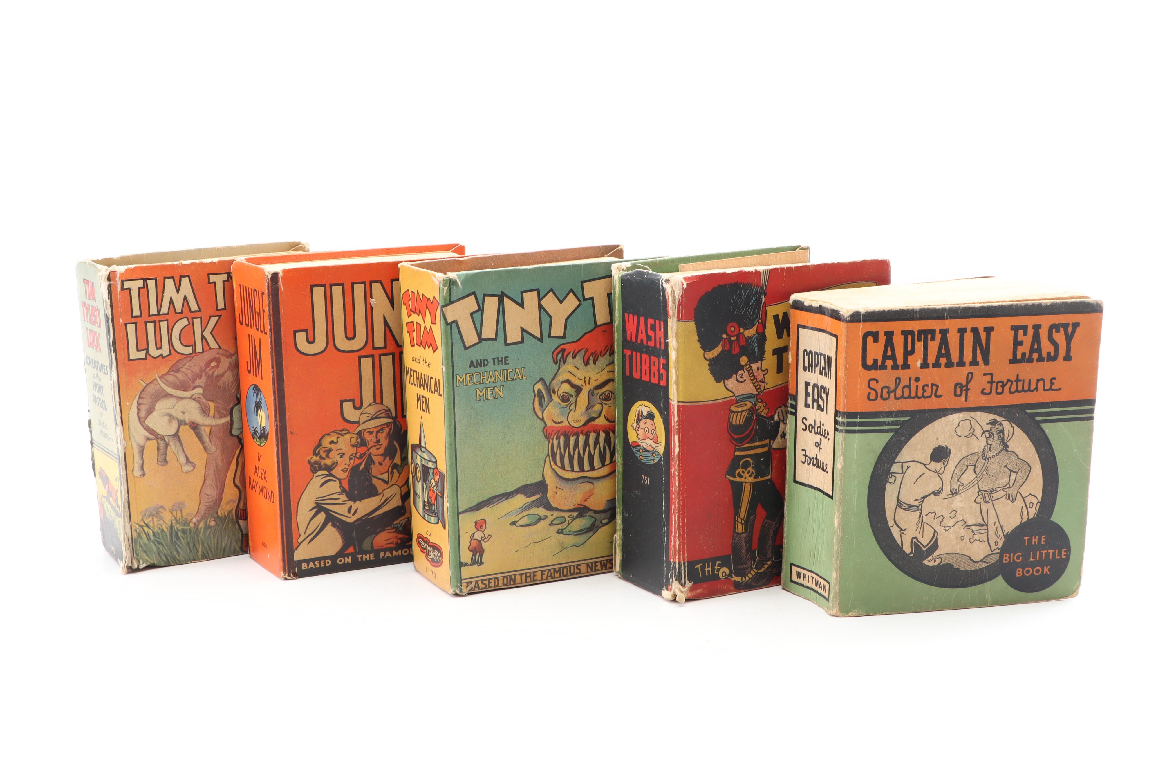 1930's Big Little Books, Rare 3 Color with Mickey Mouse, Buck Rogers Plus More