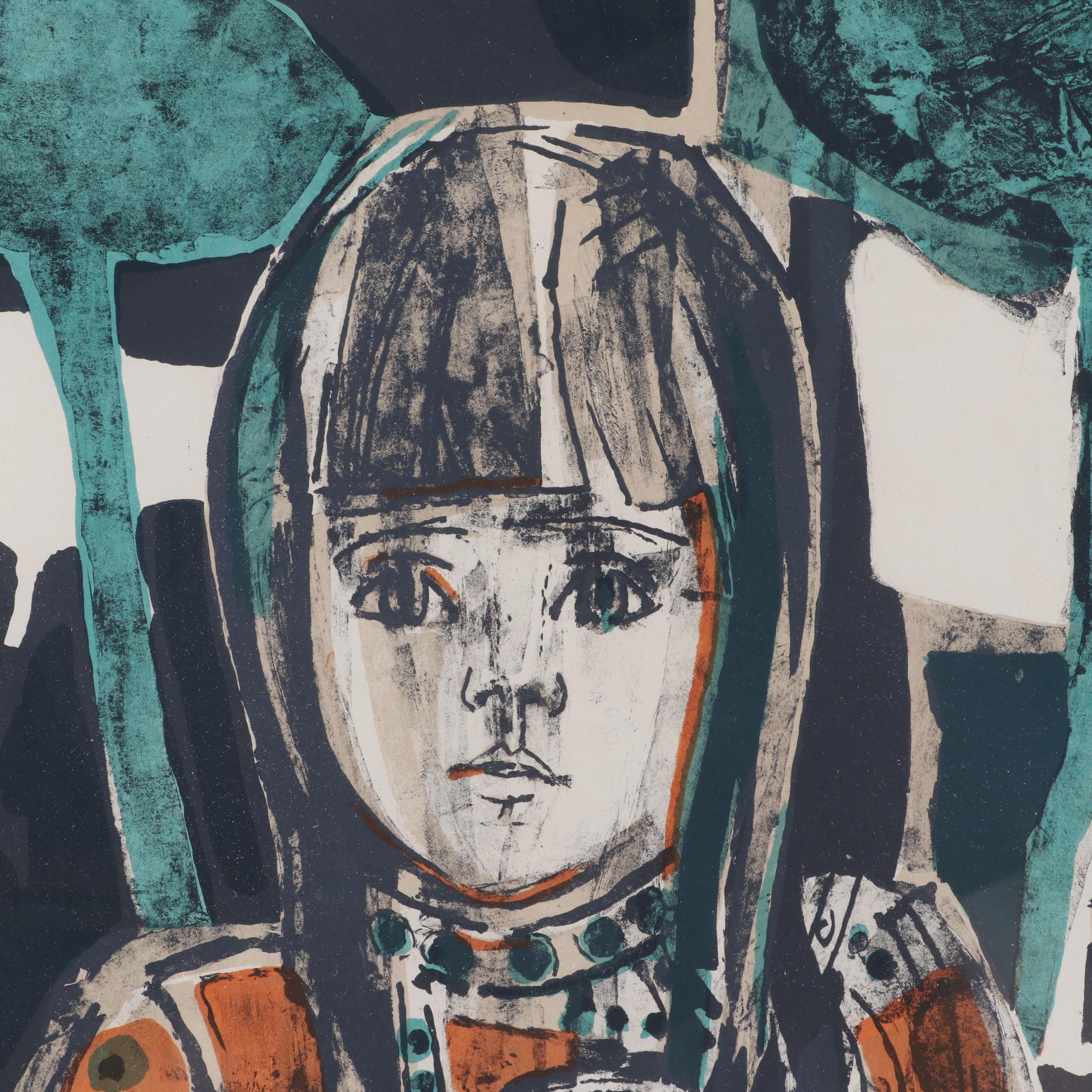 Françoise Gilot Lithograph "Little Girl with Owl"