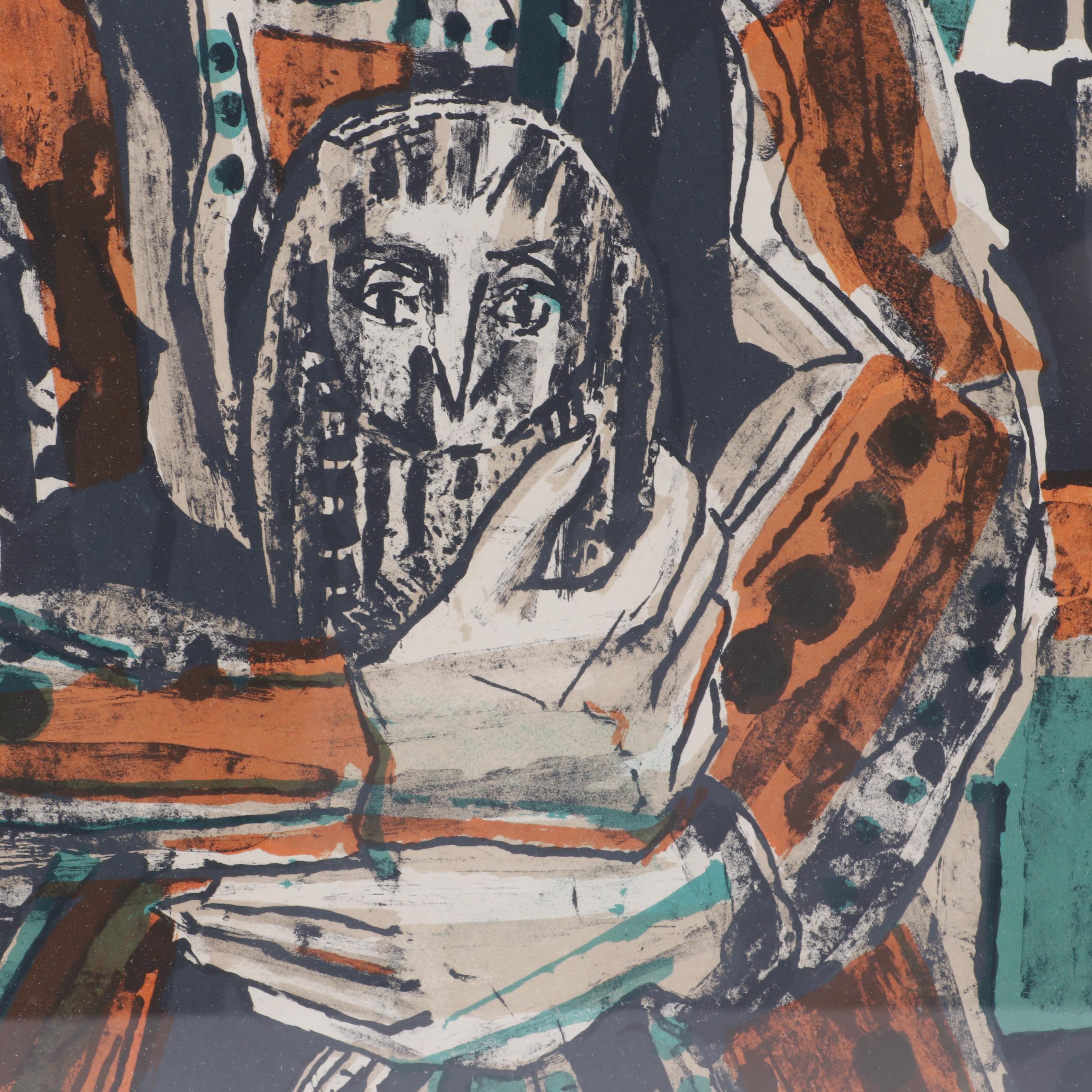 Françoise Gilot Lithograph "Little Girl with Owl"