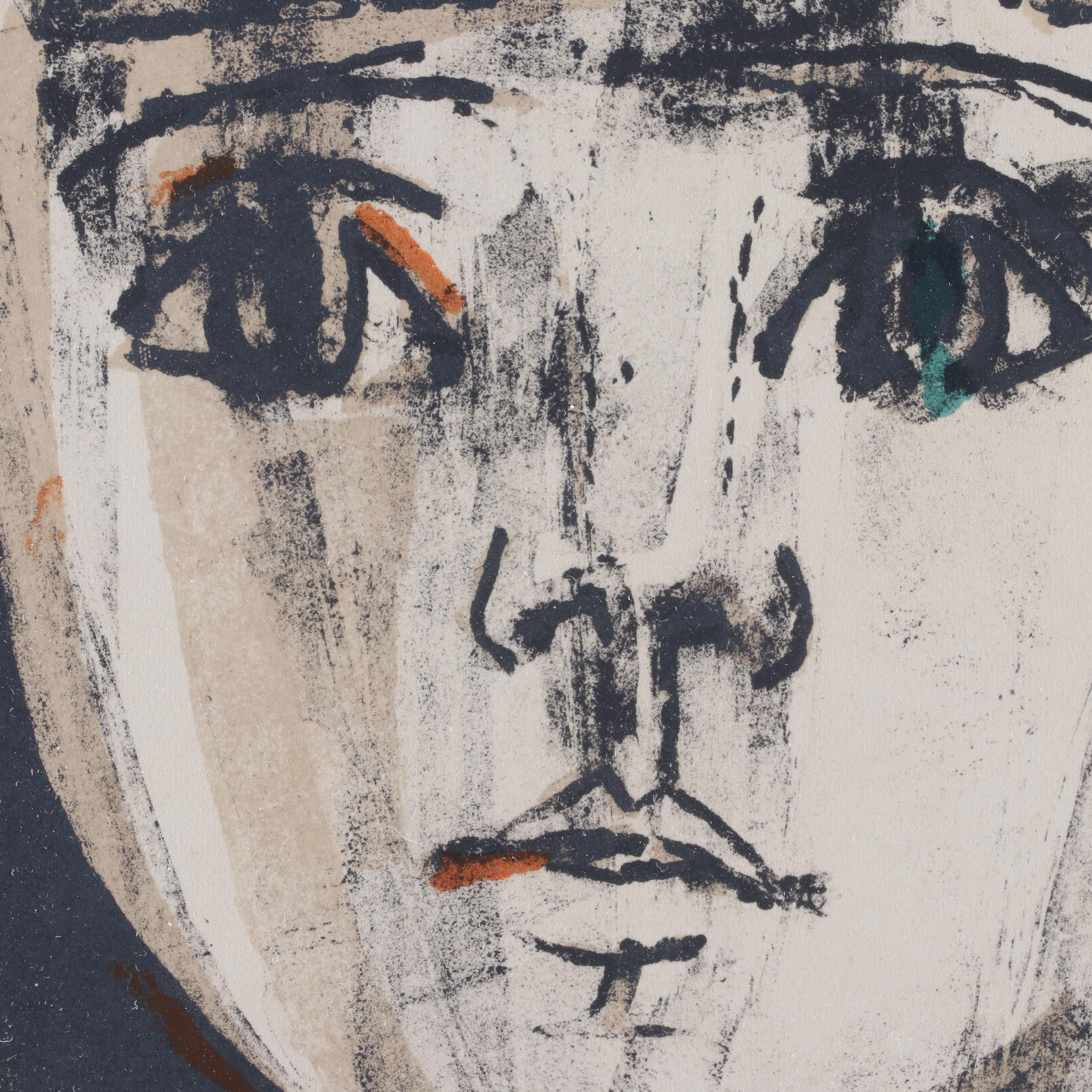 Françoise Gilot Lithograph "Little Girl with Owl"