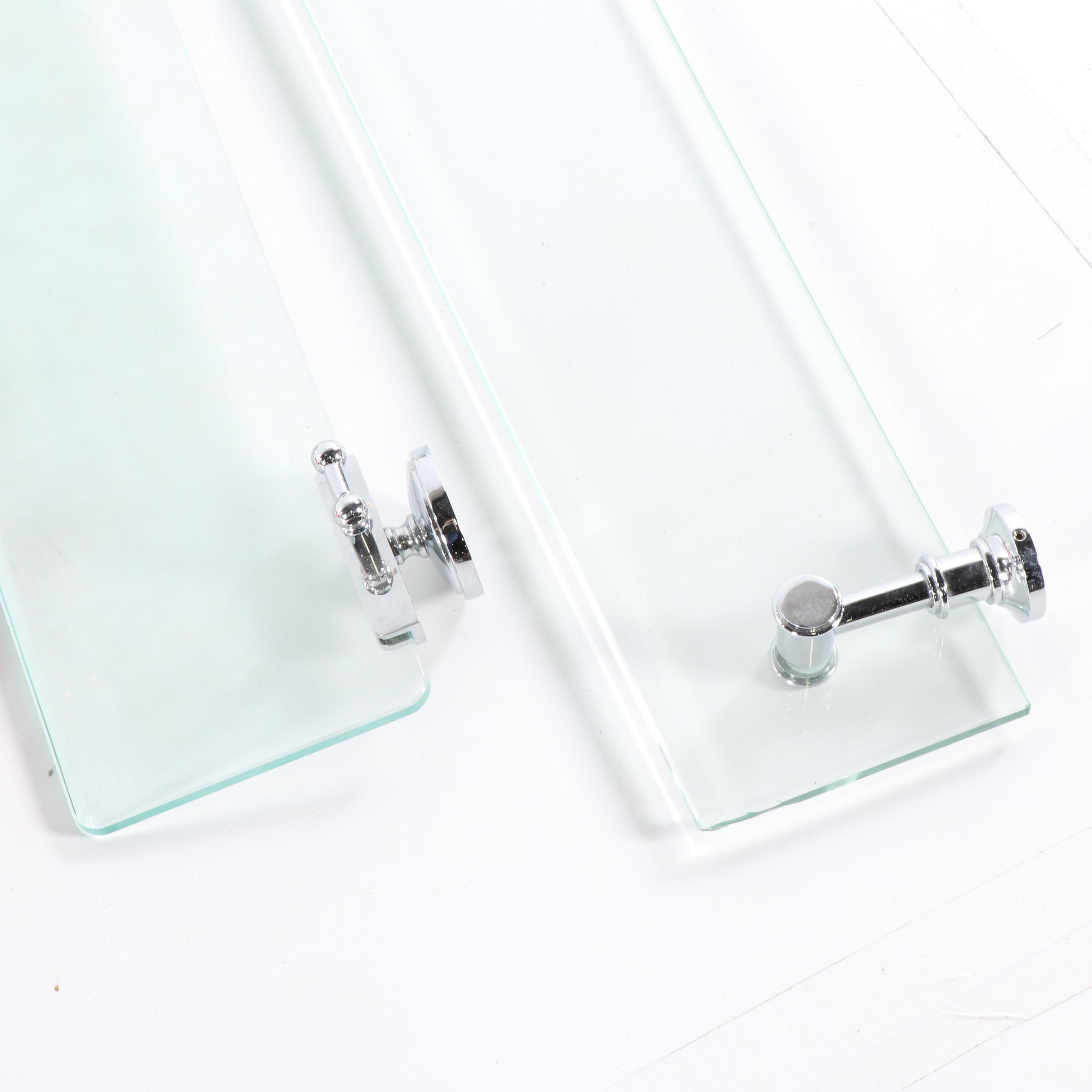 Restoration Hardware Polished Chrome Finish Towel Bars, Shelves and Shower Wand