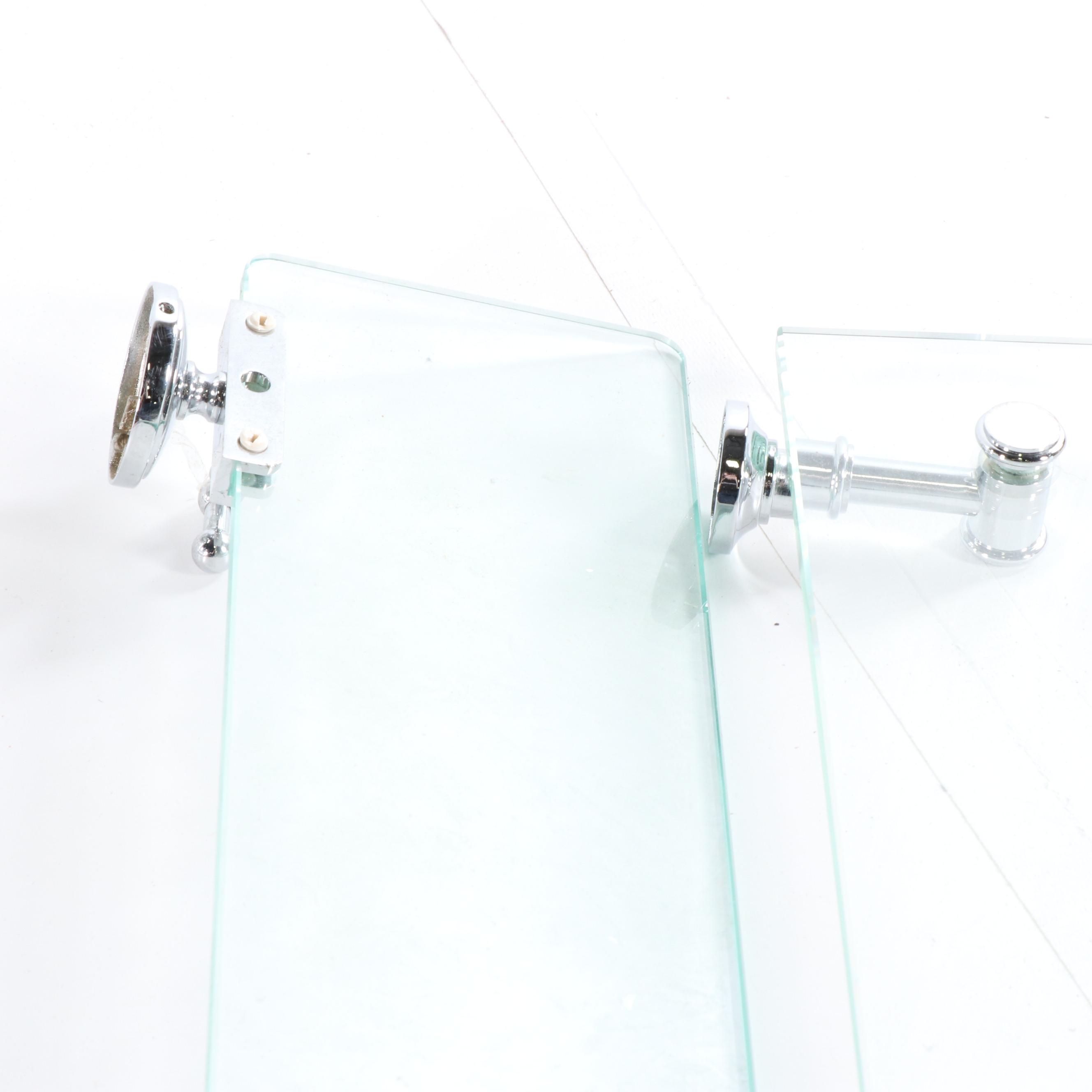 Restoration Hardware Polished Chrome Finish Towel Bars, Shelves and Shower Wand