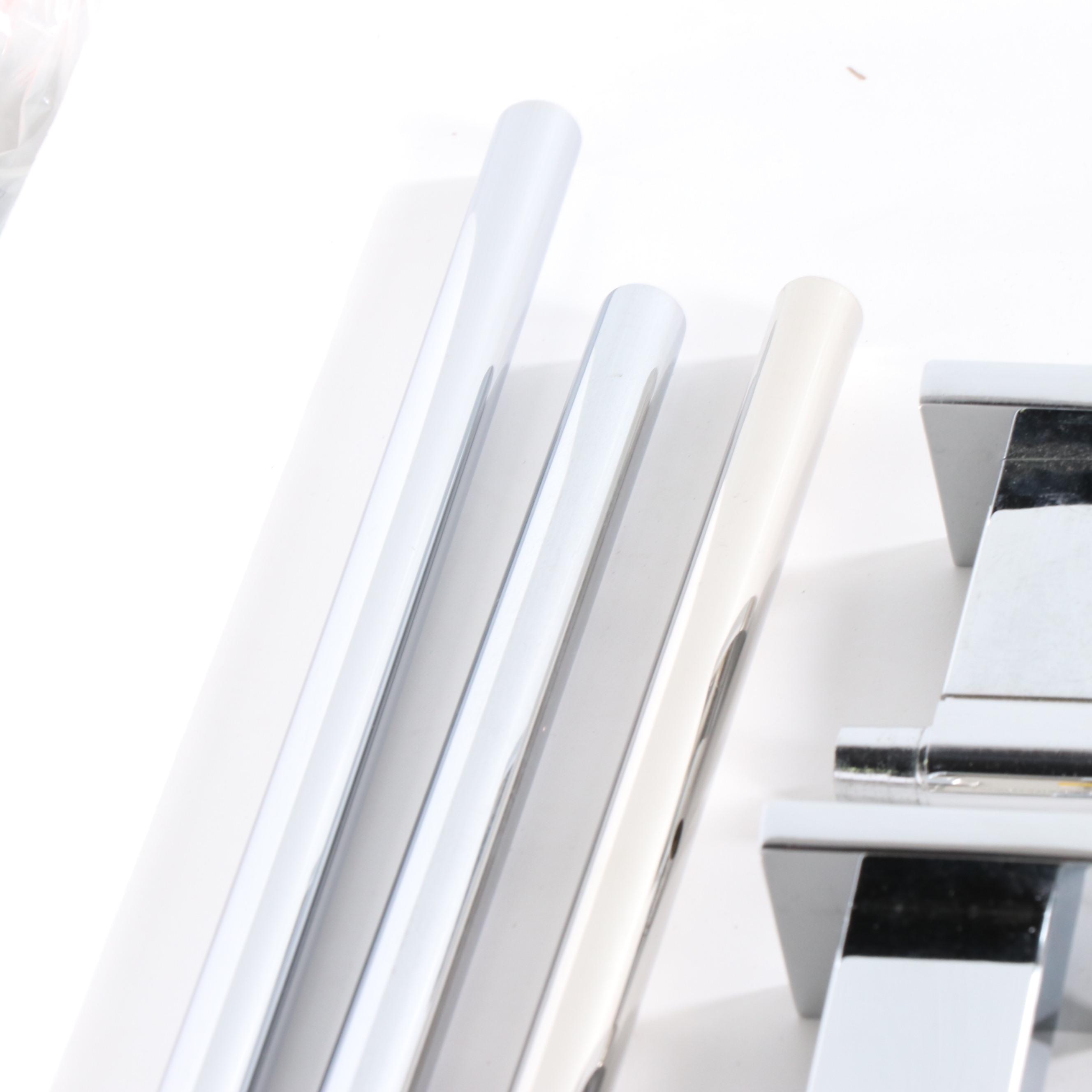 Restoration Hardware Polished Chrome Finish Towel Bars, Shelves and Shower Wand