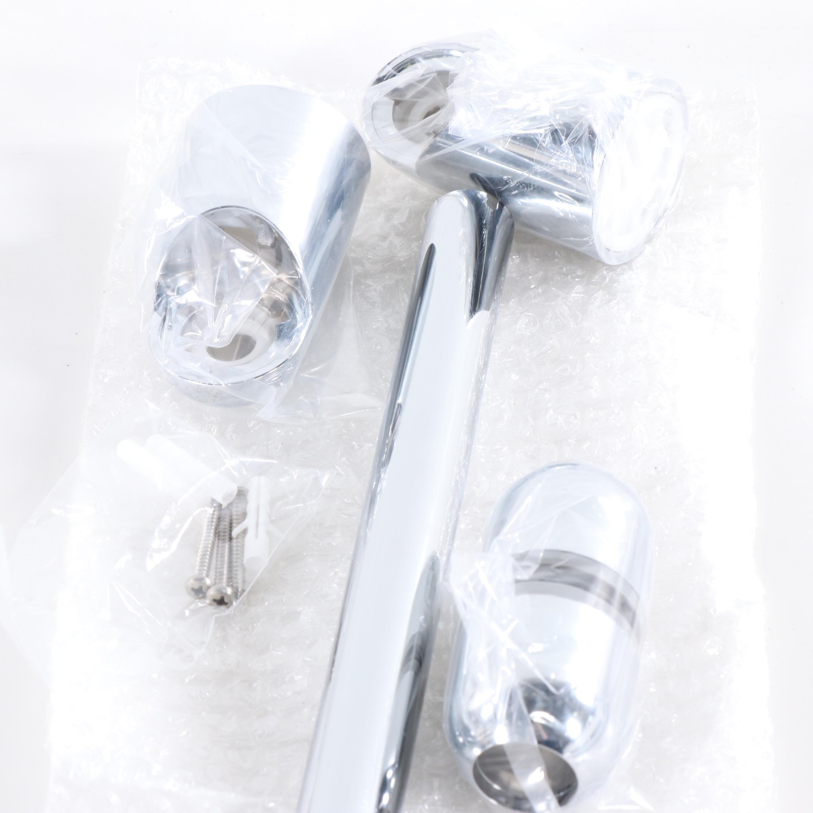 Restoration Hardware Polished Chrome Finish Towel Bars, Shelves and Shower Wand