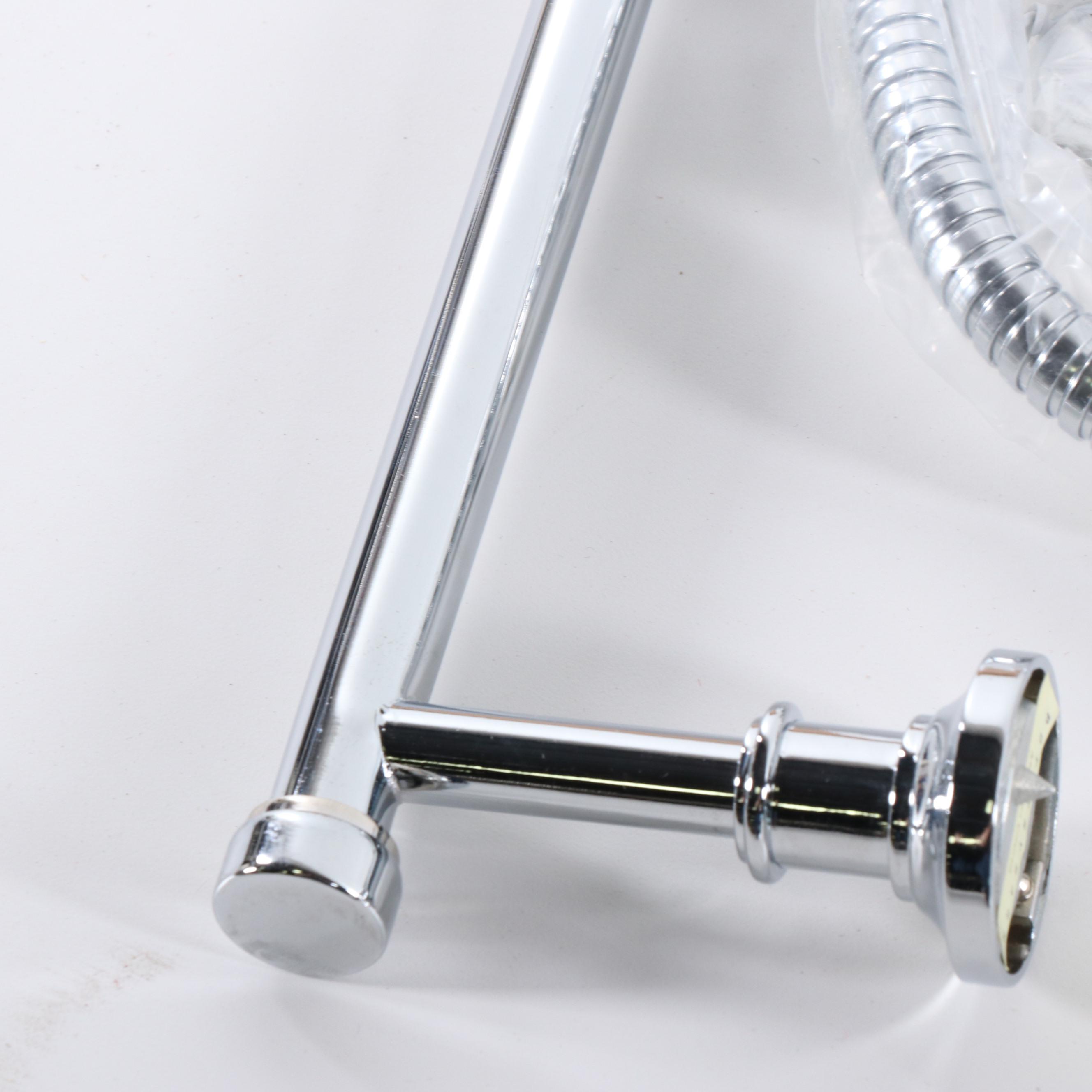 Restoration Hardware Polished Chrome Finish Towel Bars, Shelves and Shower Wand