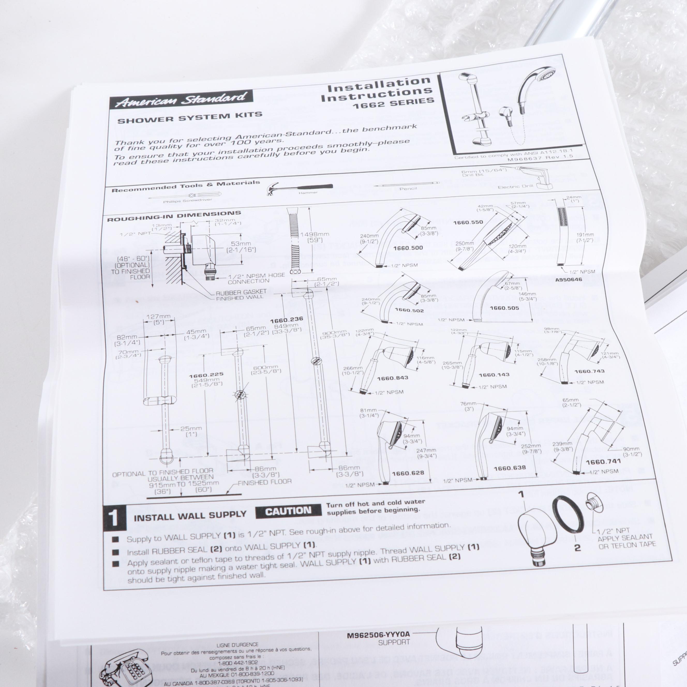 Restoration Hardware Polished Chrome Finish Towel Bars, Shelves and Shower Wand