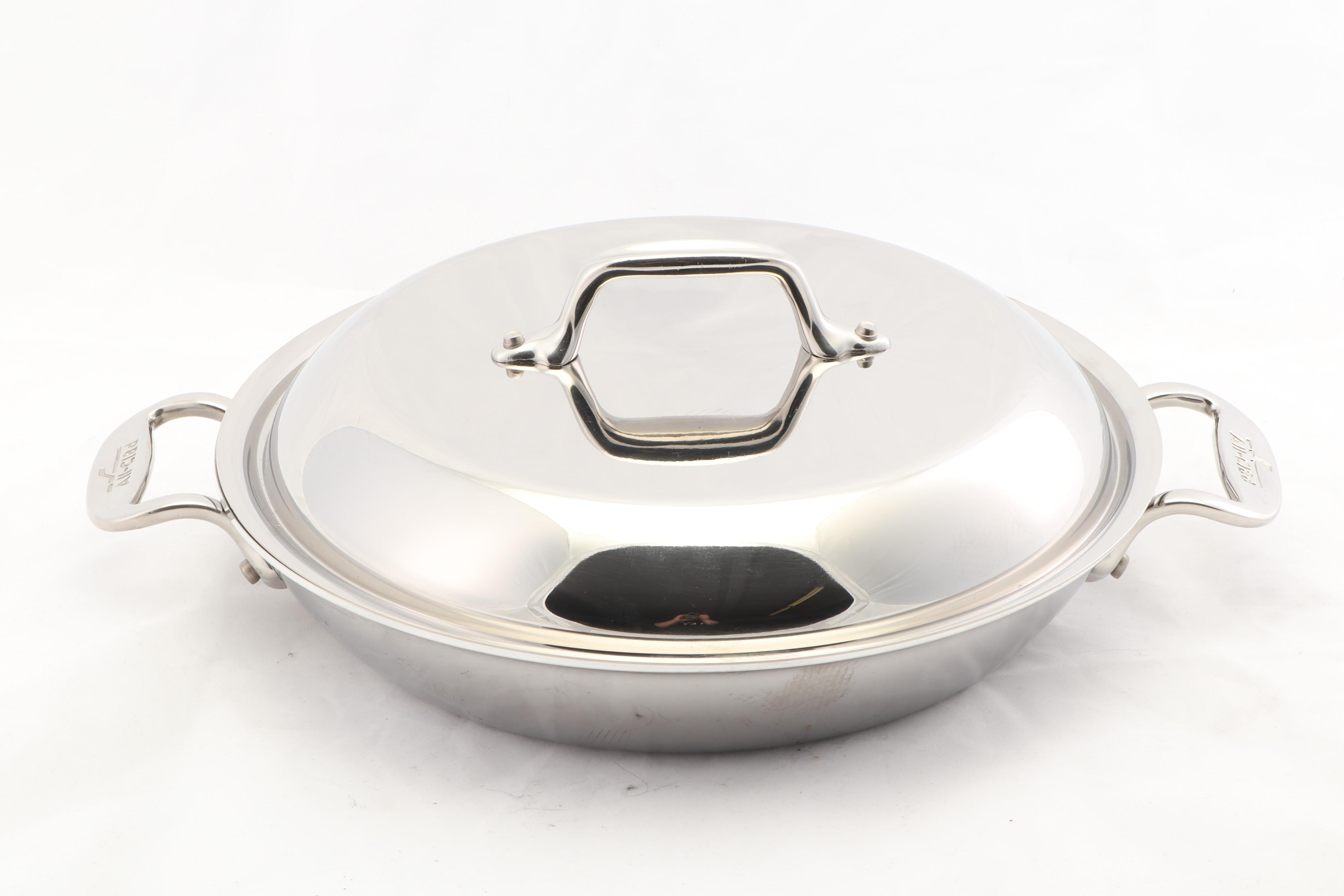 All-Clad Stainless Aluminum 10" Petite Braiser and 3 Qt Saute Pan