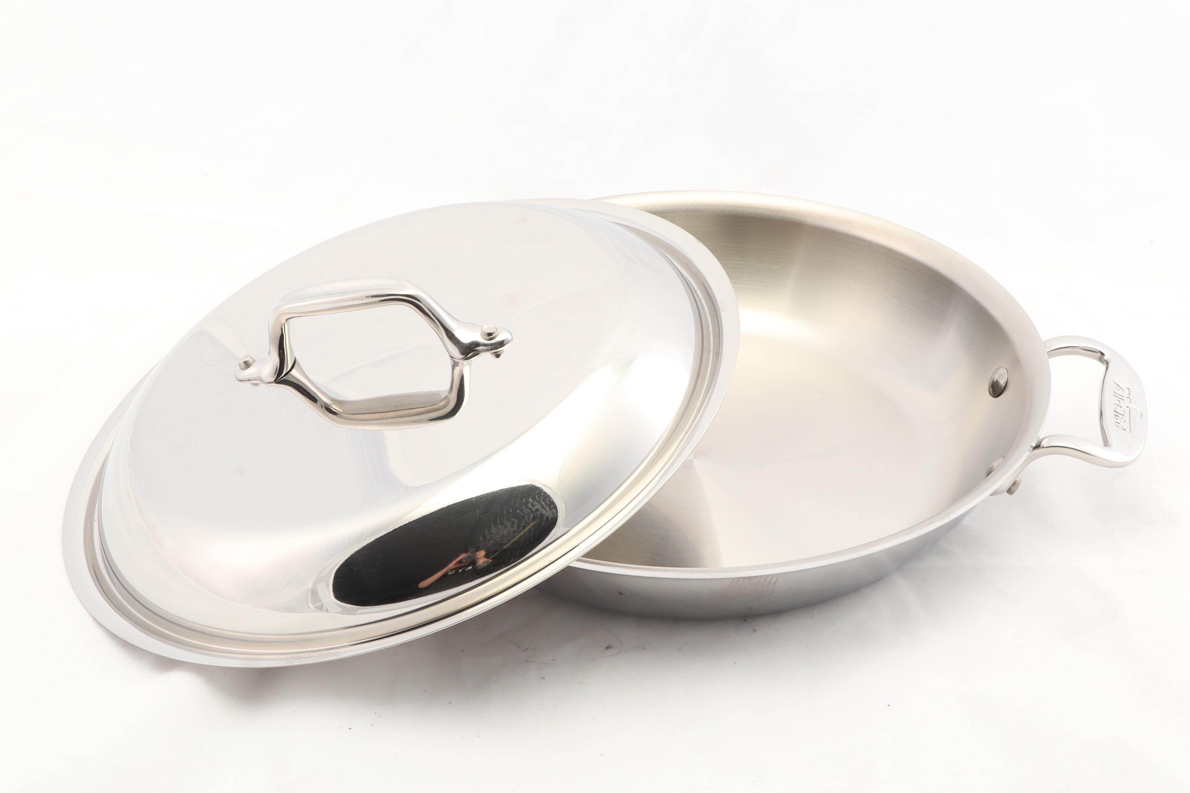 All-Clad Stainless Aluminum 10" Petite Braiser and 3 Qt Saute Pan