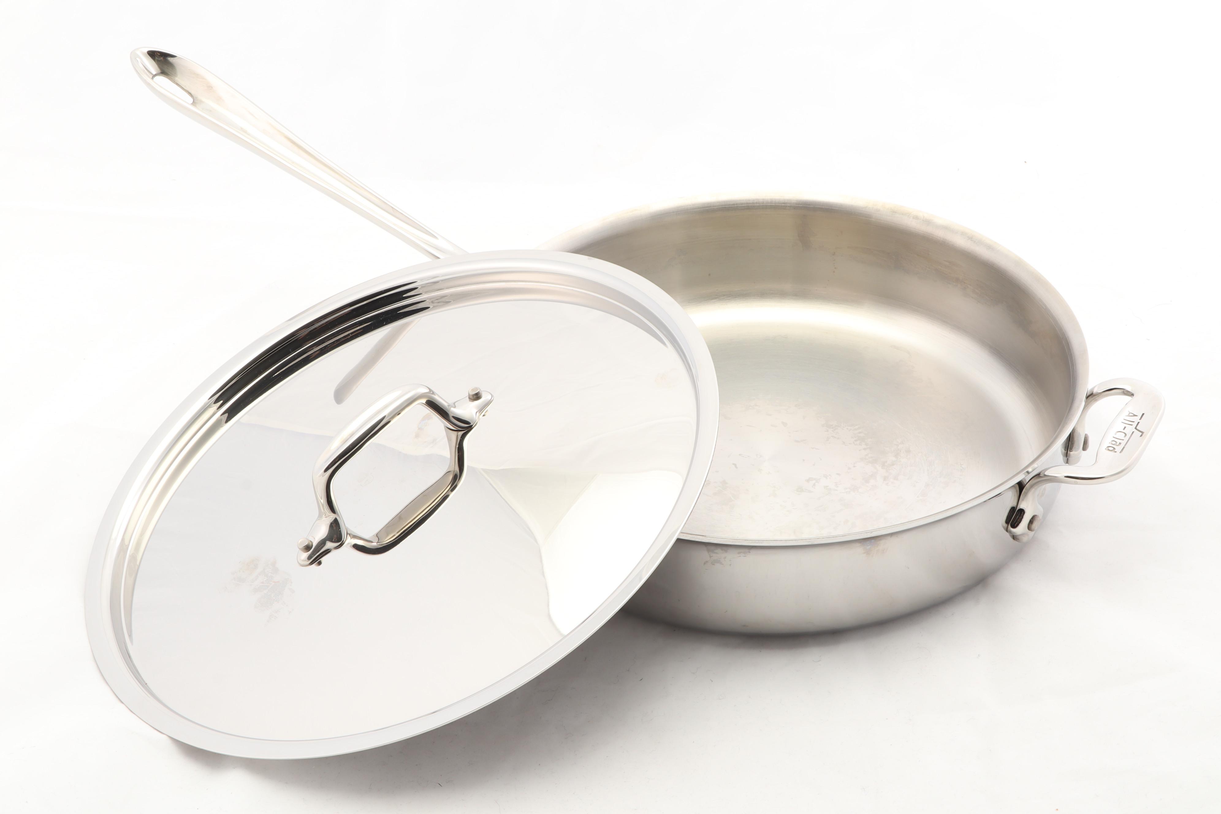 All-Clad Stainless Aluminum 10" Petite Braiser and 3 Qt Saute Pan
