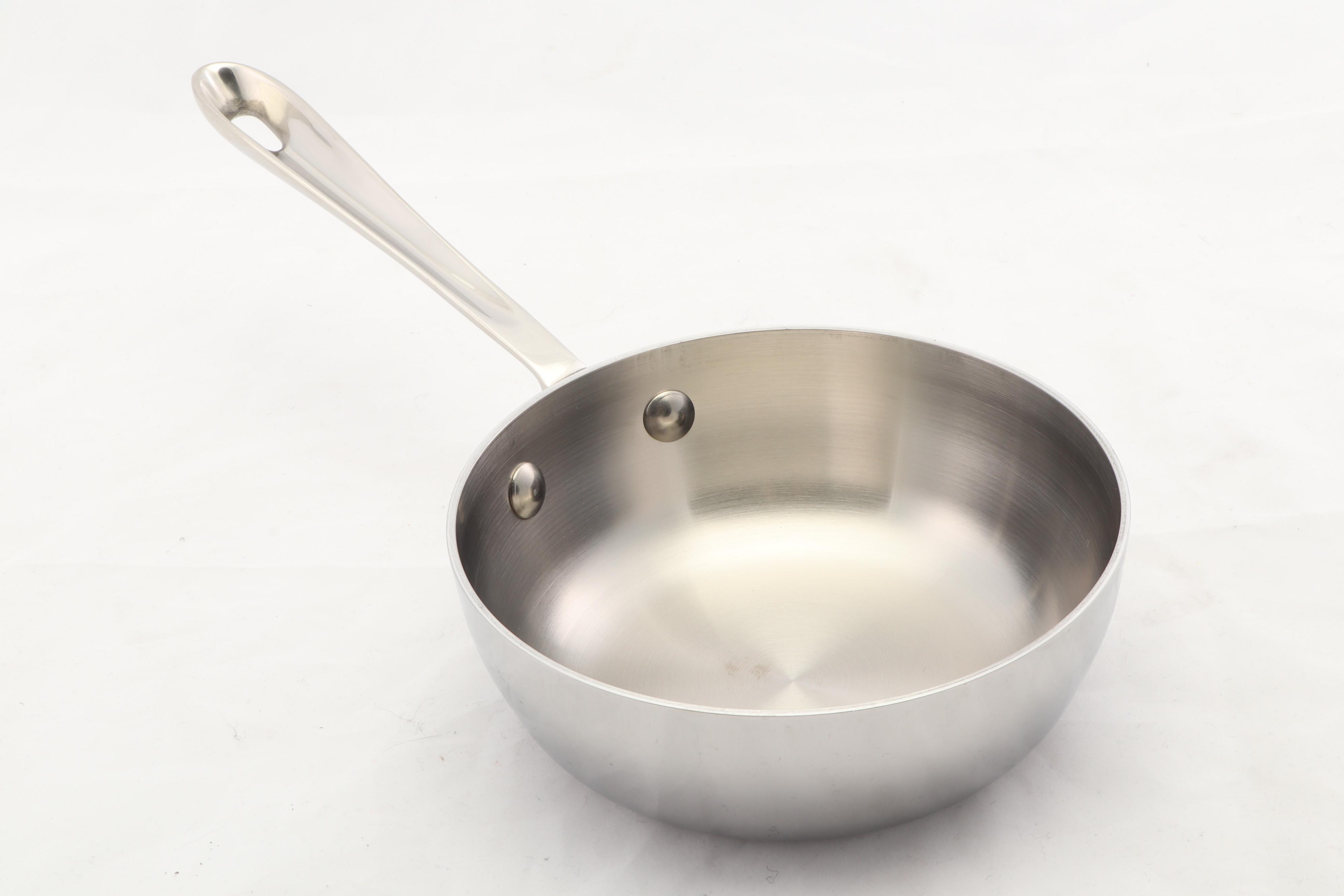 All-Clad Stainless Steel 6 Qt. Saute Pan, 8 Qt. Stock Pot, and 1 Qt. Saucier