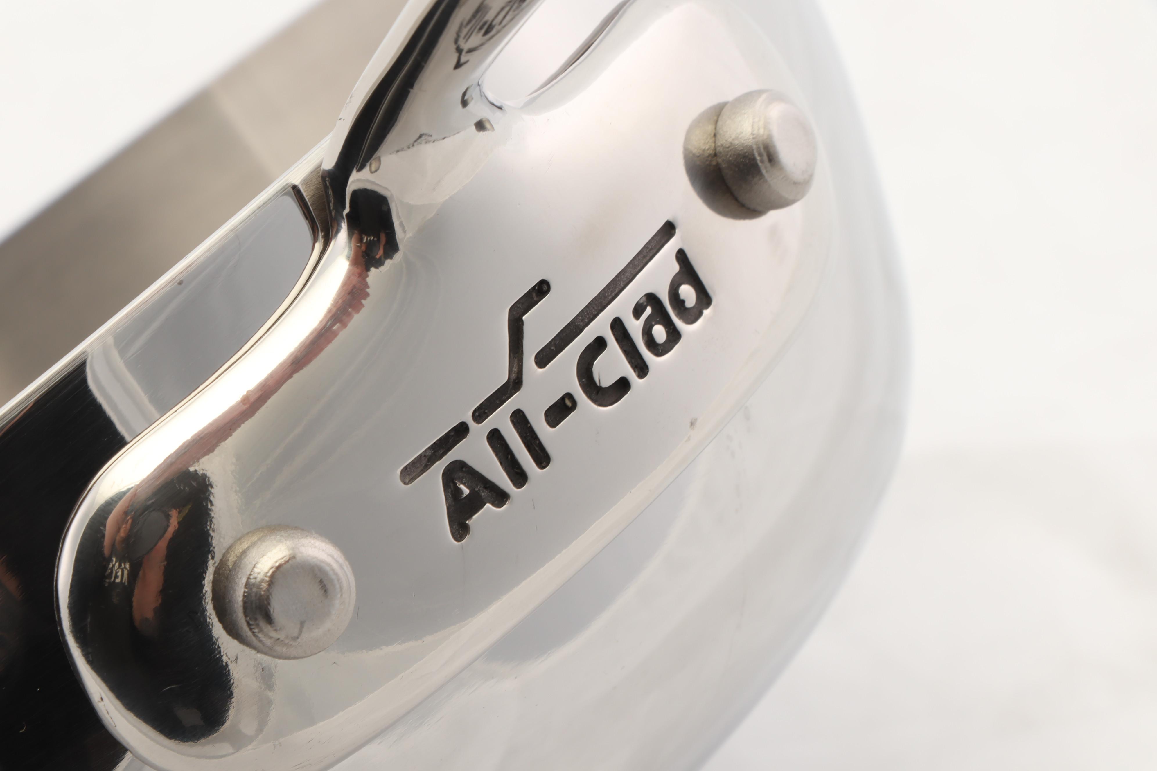 All-Clad Stainless Steel 6 Qt. Saute Pan, 8 Qt. Stock Pot, and 1 Qt. Saucier