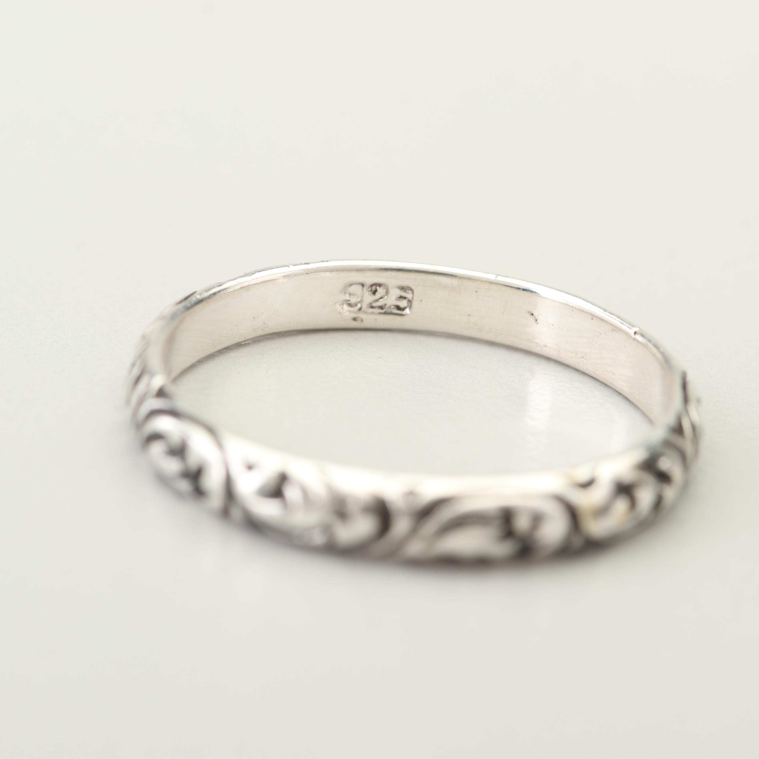 Seven Sterling Silver Rings