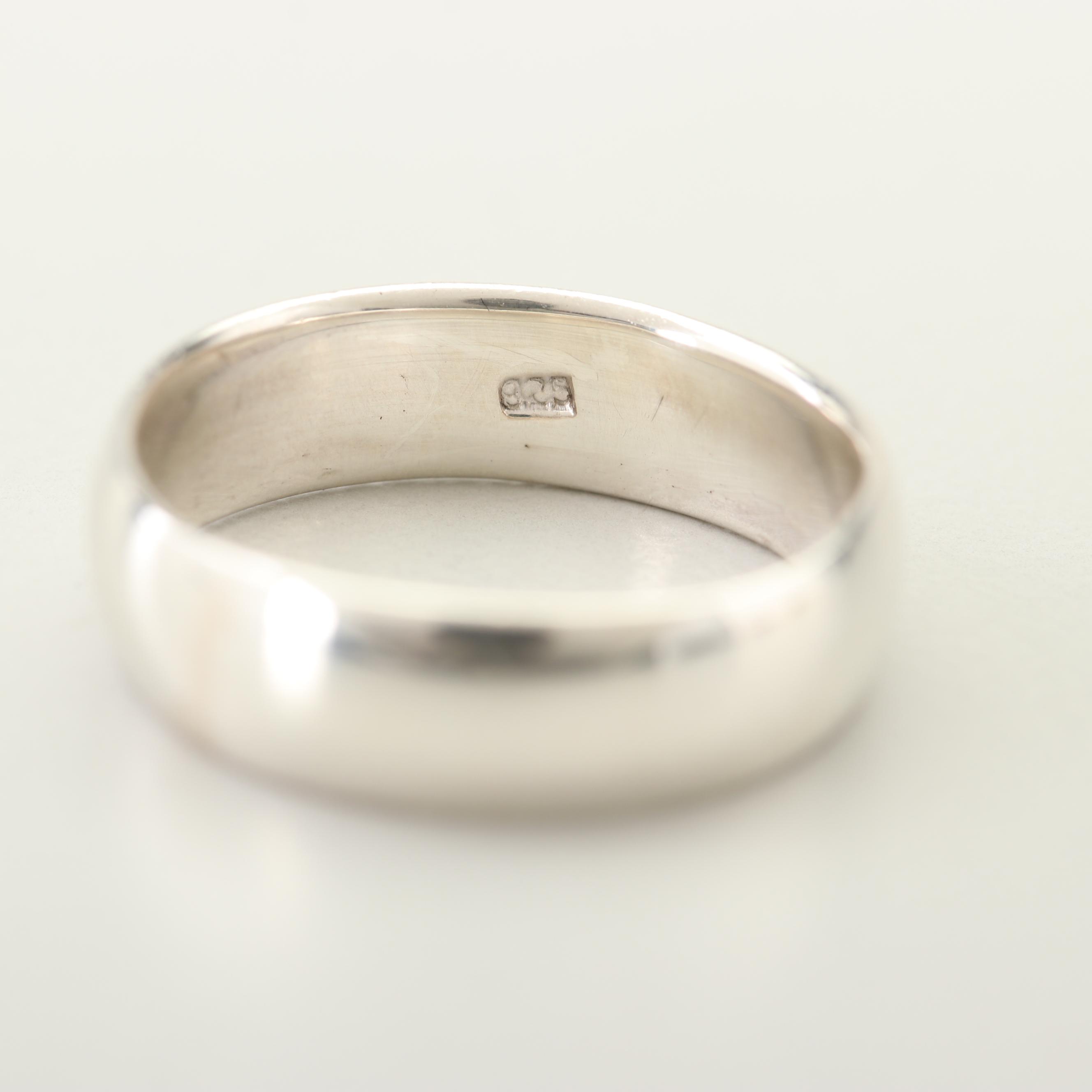 Seven Sterling Silver Rings