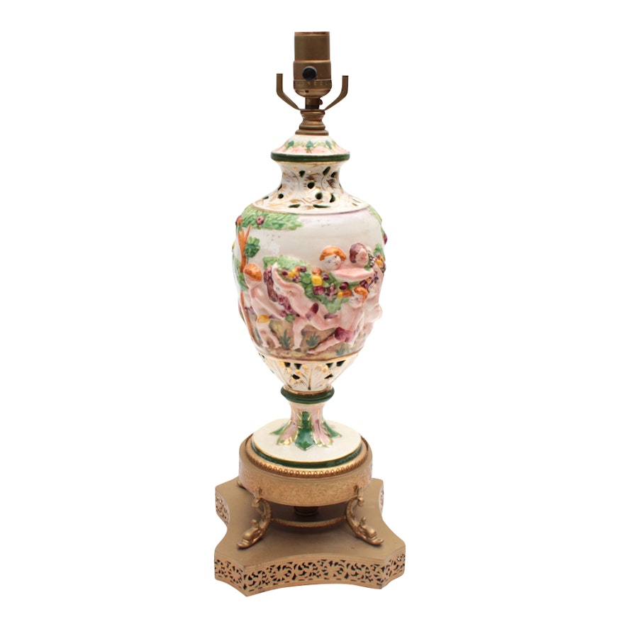 Capodimonte Style Table Lamp