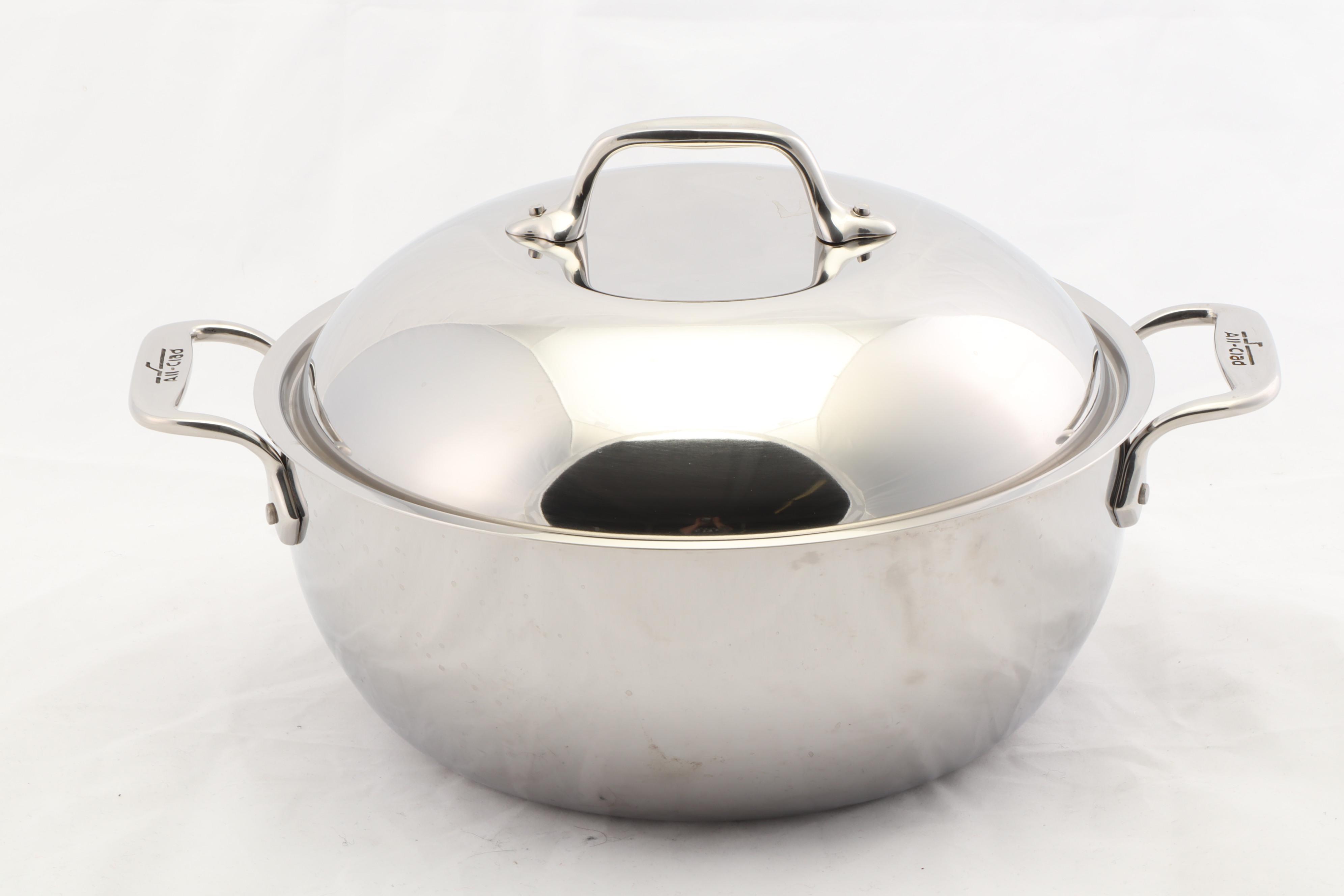 All-Clad Stainless Steel 5.5 Quart Dutch Oven and 8 Quart Stock Pot in Box