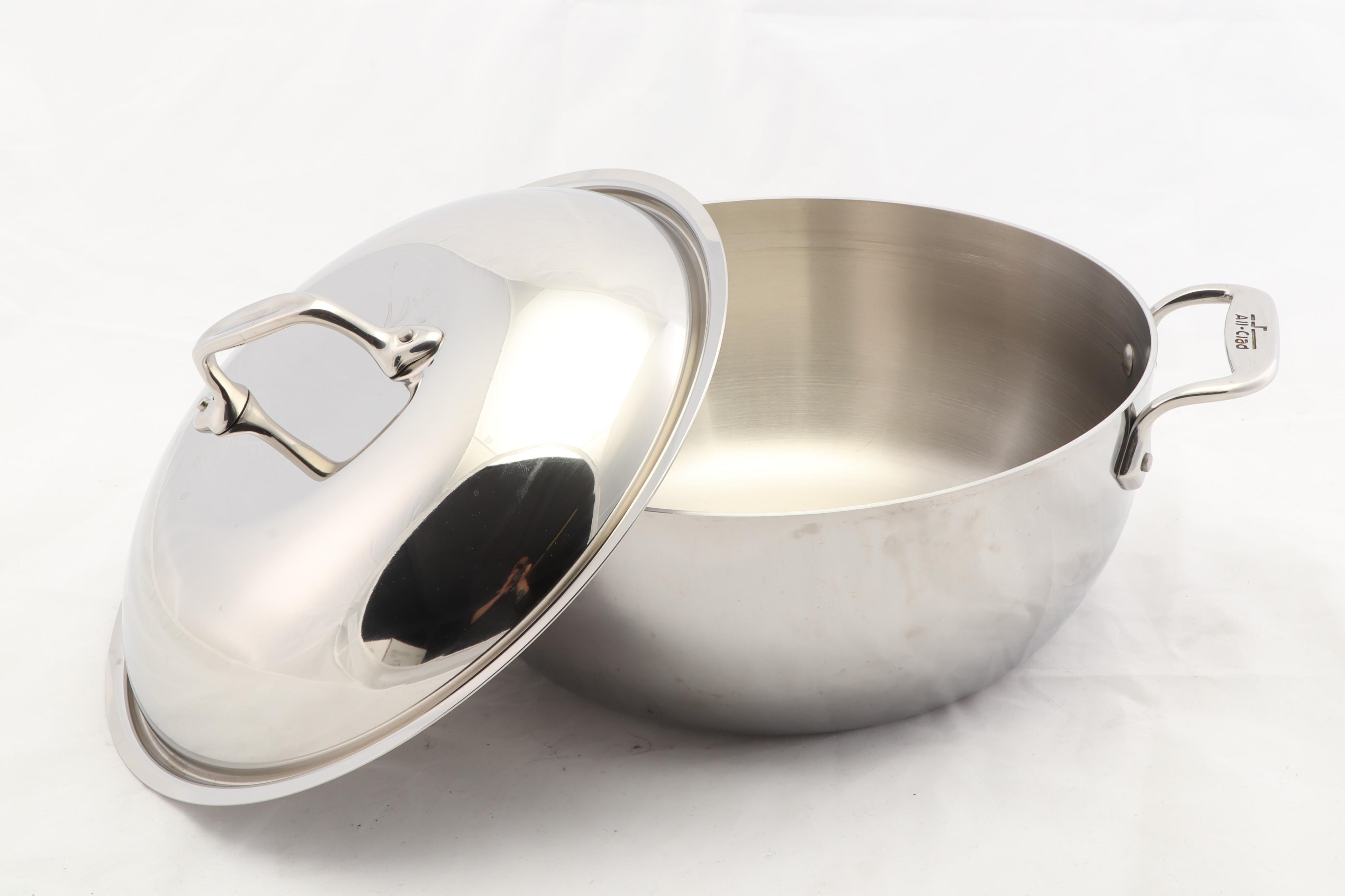 All-Clad Stainless Steel 5.5 Quart Dutch Oven and 8 Quart Stock Pot in Box